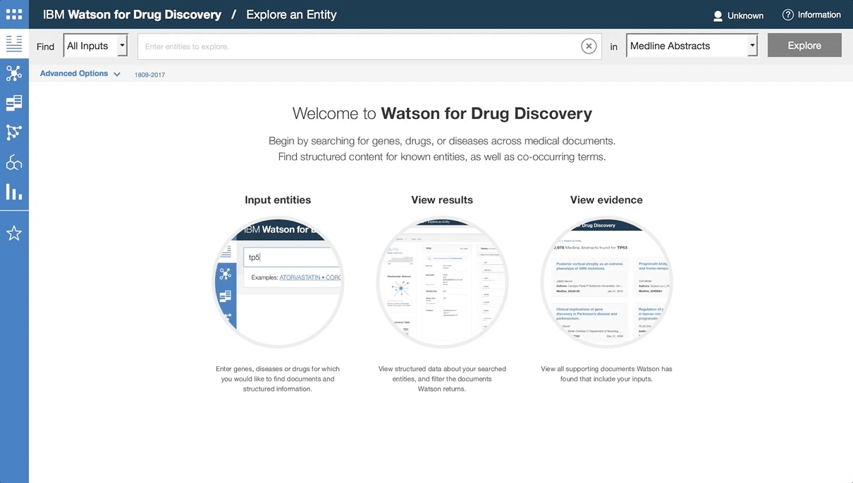 An example showing how you can use the feature to pick up where you left off. This allowed users to create, edit, and use sets of genes, diseases, and drugs in each of the 6 tools in WDD.