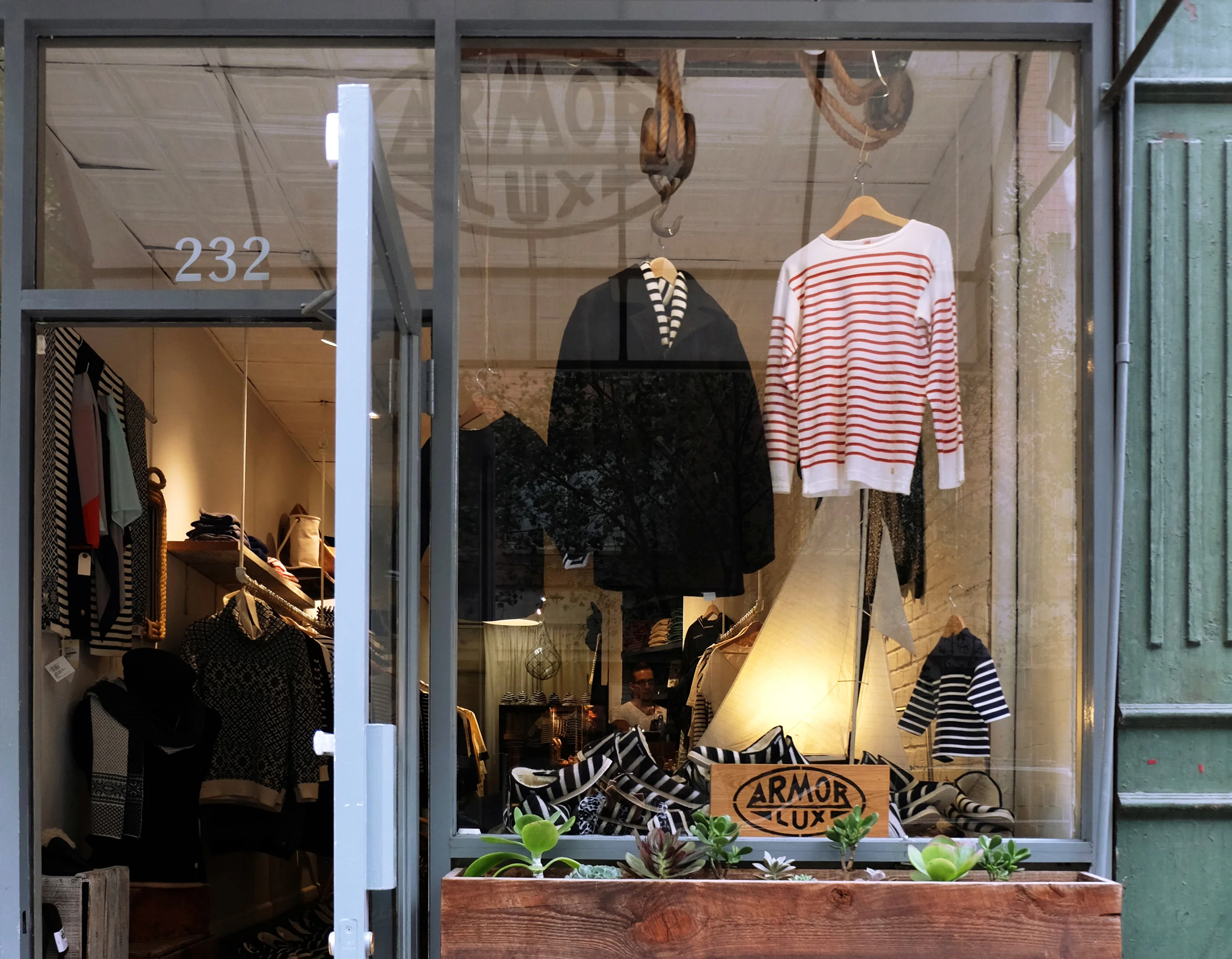 Armor Lux / 232 Mulberry Street. New York, NY 10012 / 917-261-5567 You can find some iconic breton striped tees and sweaters here. But I tend to gravitate towards the Stutterheims and the Grundens at this store. They're also one of the rarer stores that carry Samuji , a brand I have been on the look out for.