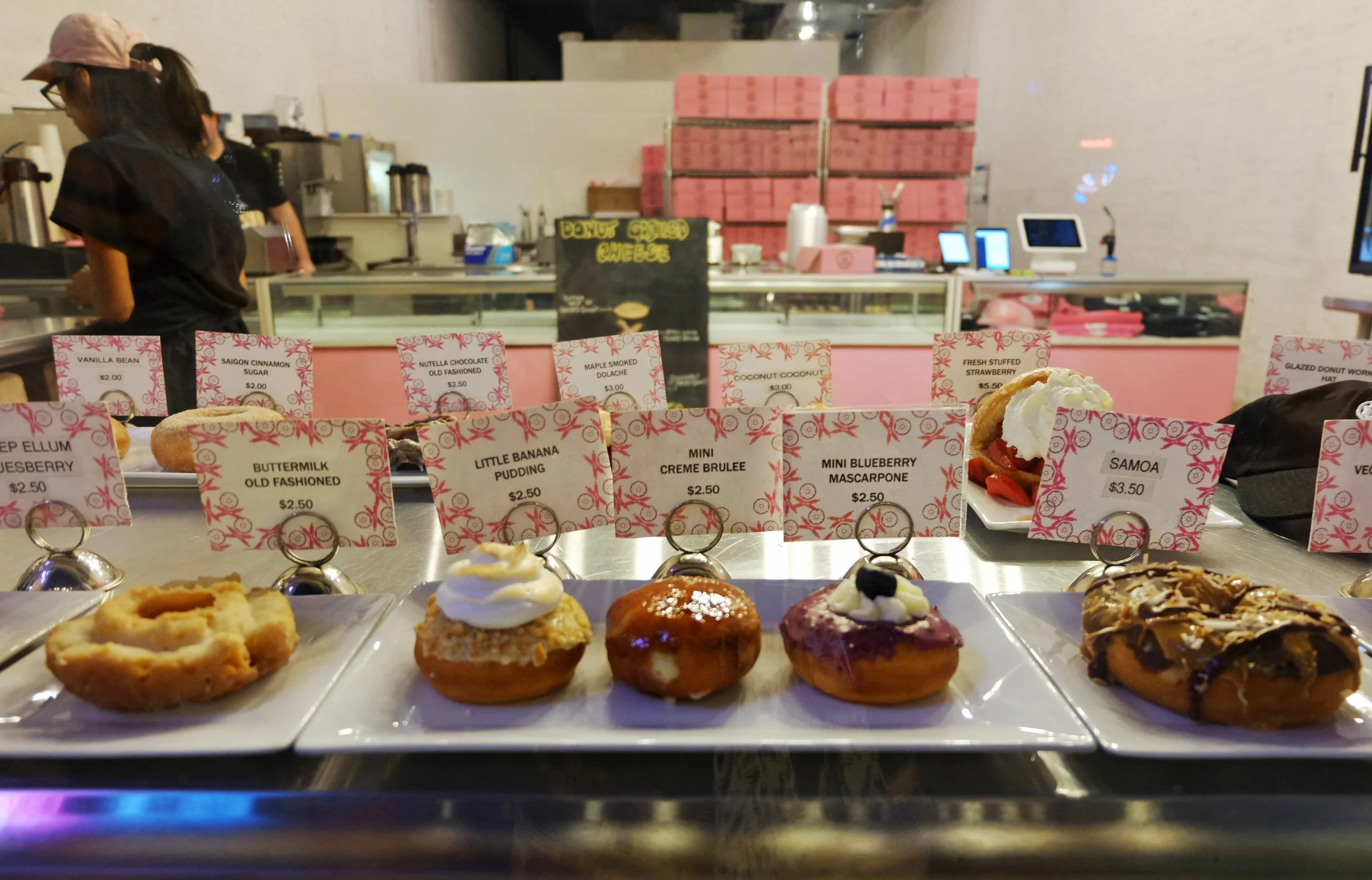 In Dallas I ...experienced happiness at Glazed Donut Works .