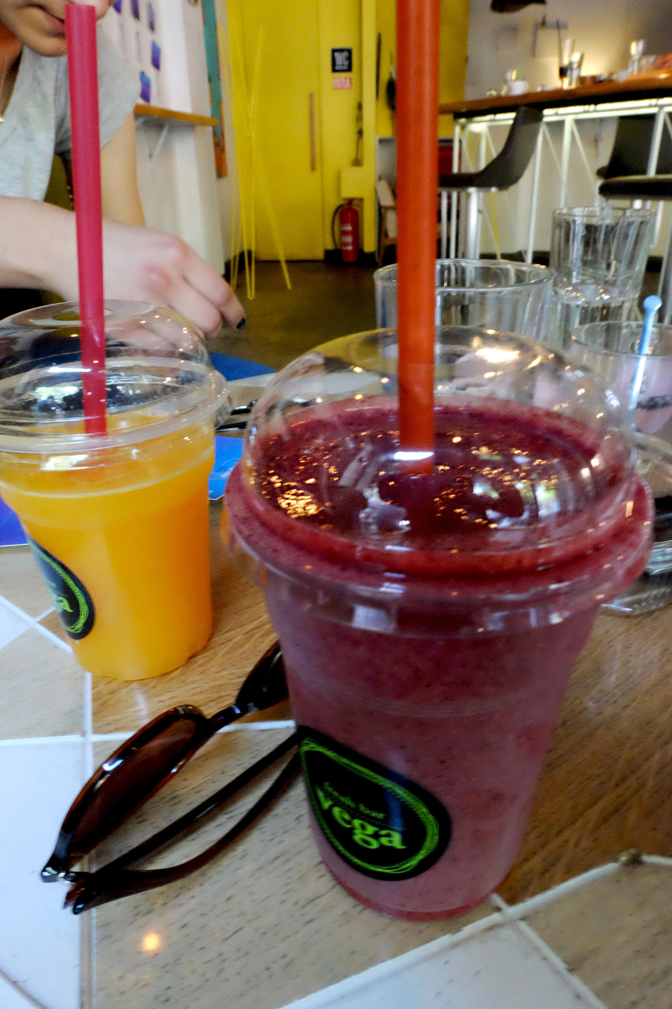 Mixed berries with mint smoothie at Vega foods