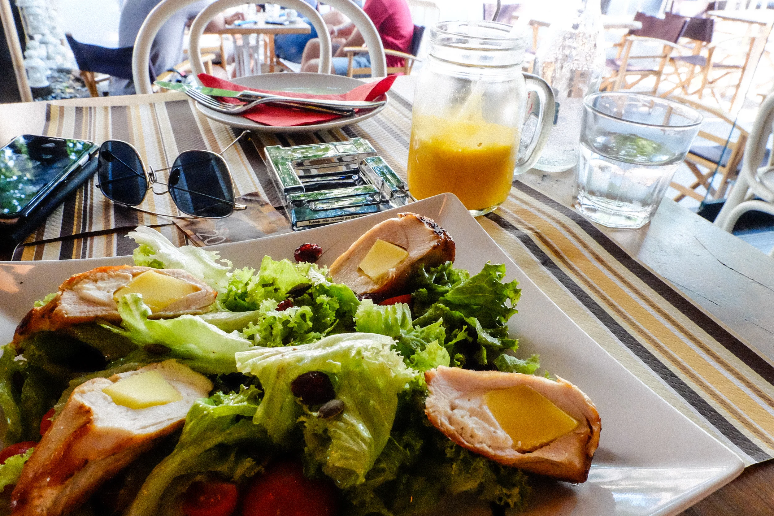 Unwinding over a simple salad at Supermarket Deli , Topličin venac