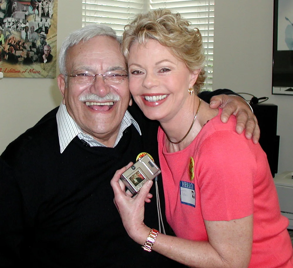  With my beloved friend and long-time arranger, Sammy Nestico, at his 80th birthday bash. Sammy and I have always been 'joined at the heart!' 