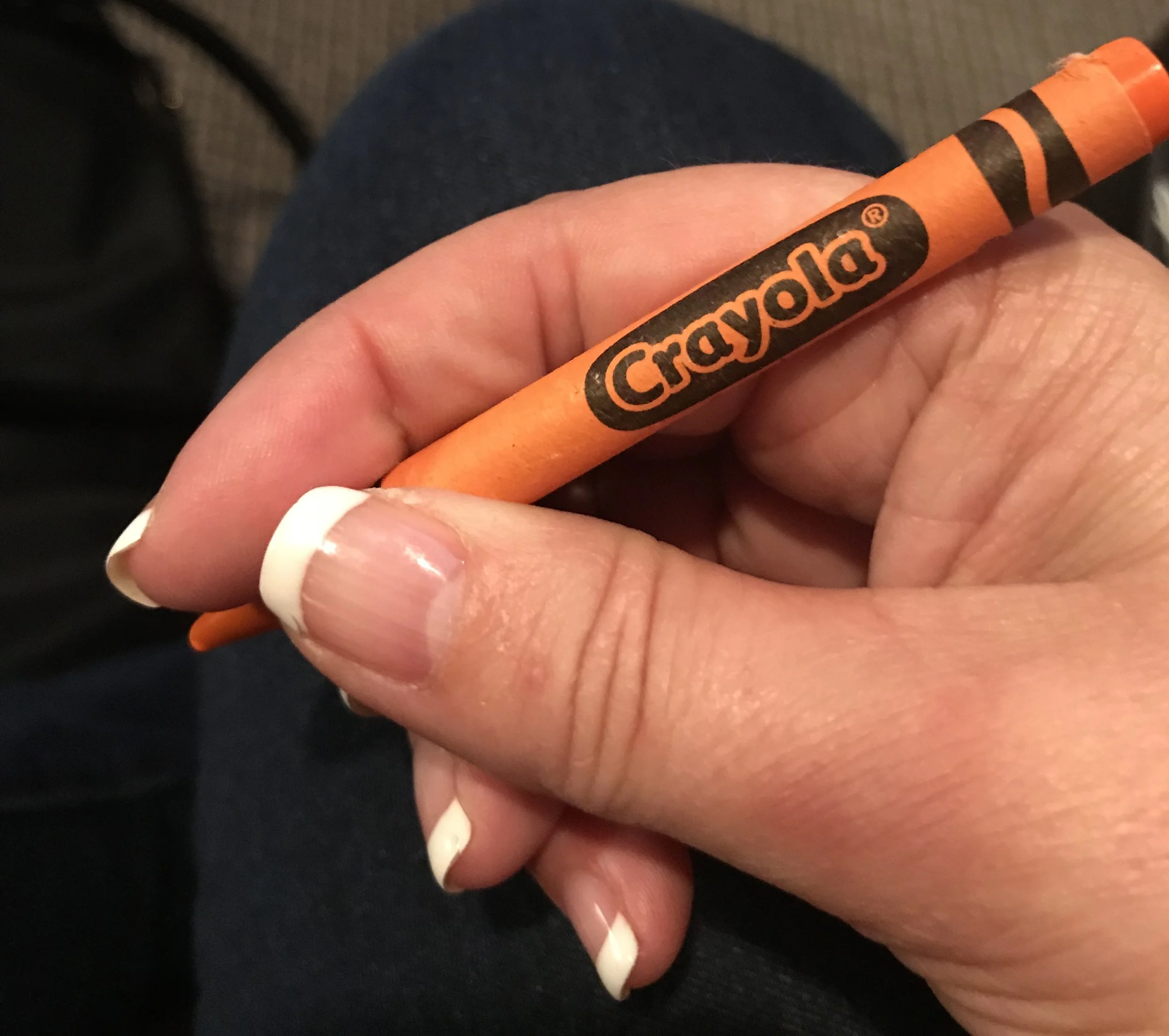 Orange crayons