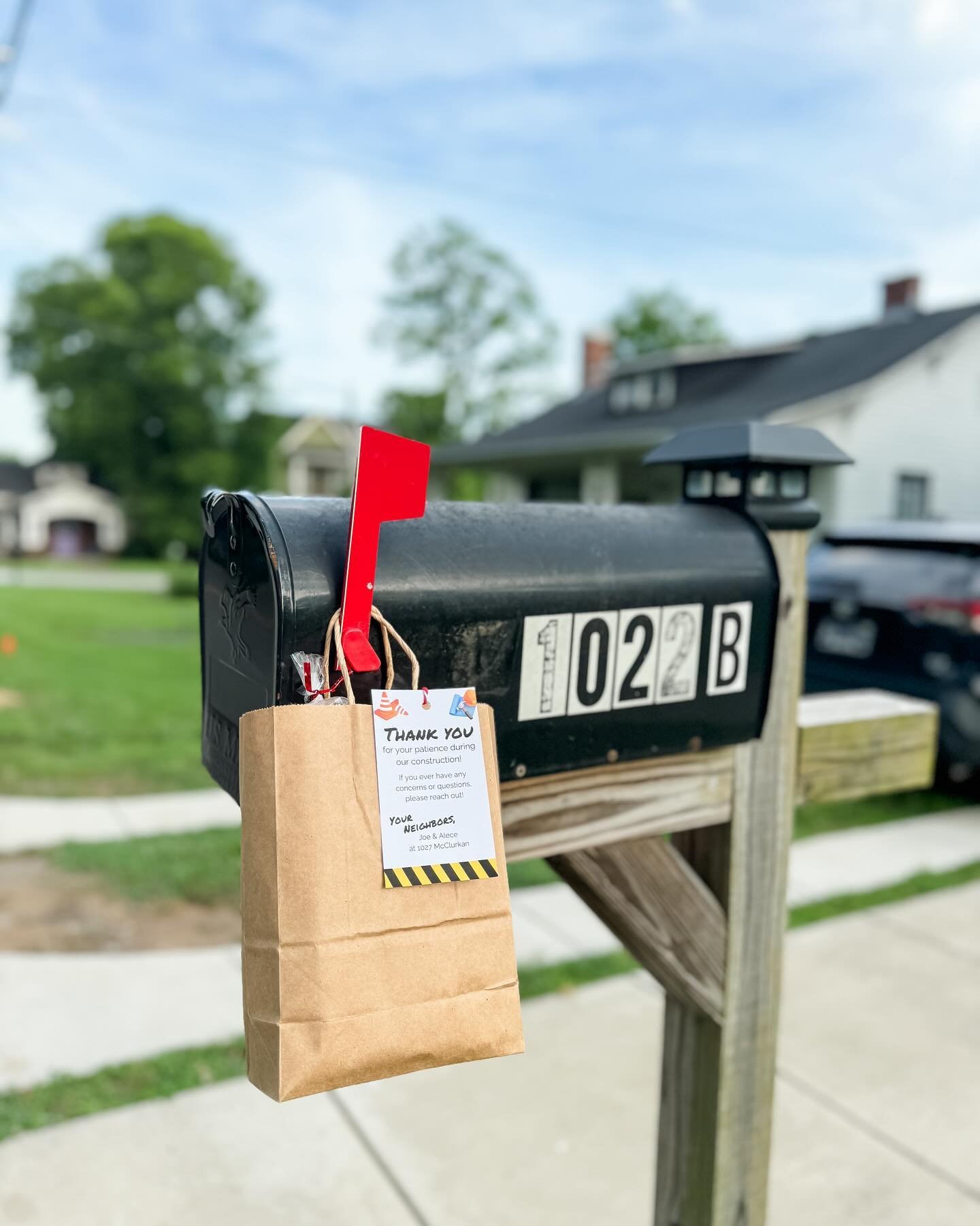 When the roofers start hammering at 7:30 on the Saturday morning of a holiday weekend, I&rsquo;m fairly certain our neighbors no longer care about our gift-bagged attempt at bribery. 🫣 

Sorry neighbors! You&rsquo;ll be invited to the post-construct