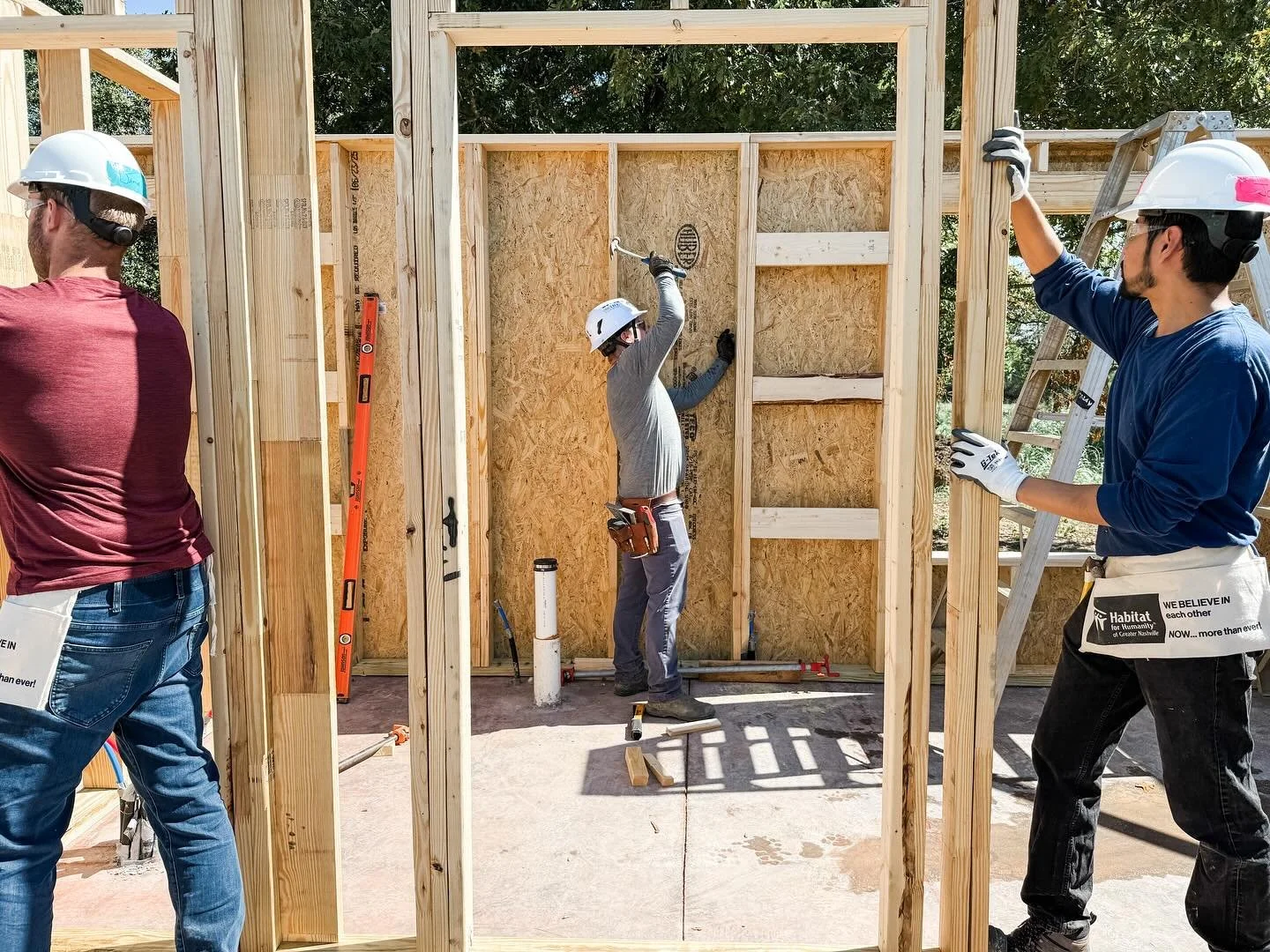 What a gift to participate in a #NashvilleHabitat home build together as a family! (And it felt even more special that the future homeowner is someone we know.) Eli and I rounded things out in the &ldquo;unskilled labor&rdquo; department while Joe qu