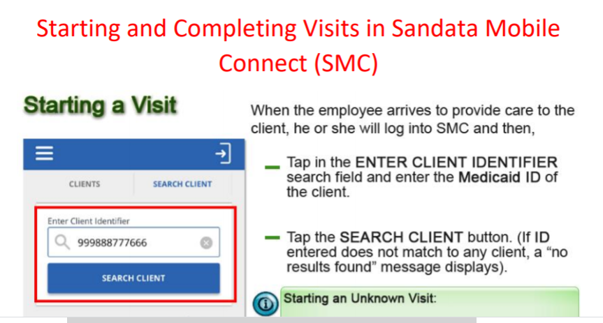 Sandata Starting and Completing a Visit.PNG