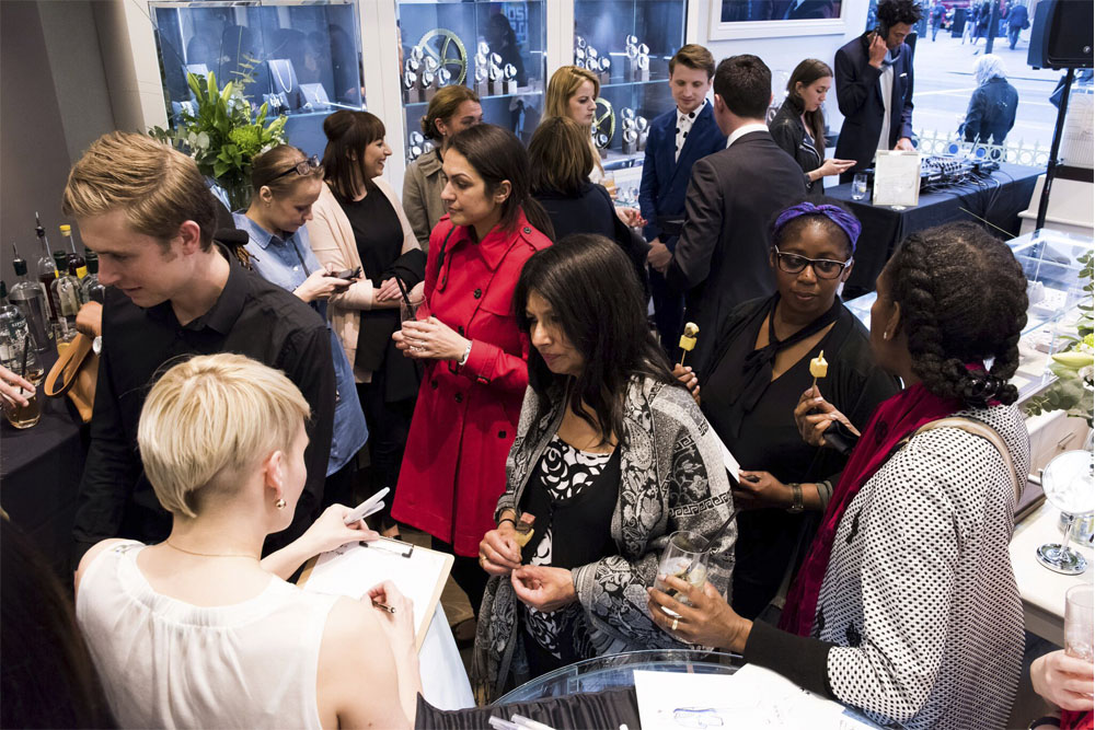 Live fashion illustration in London with links of London