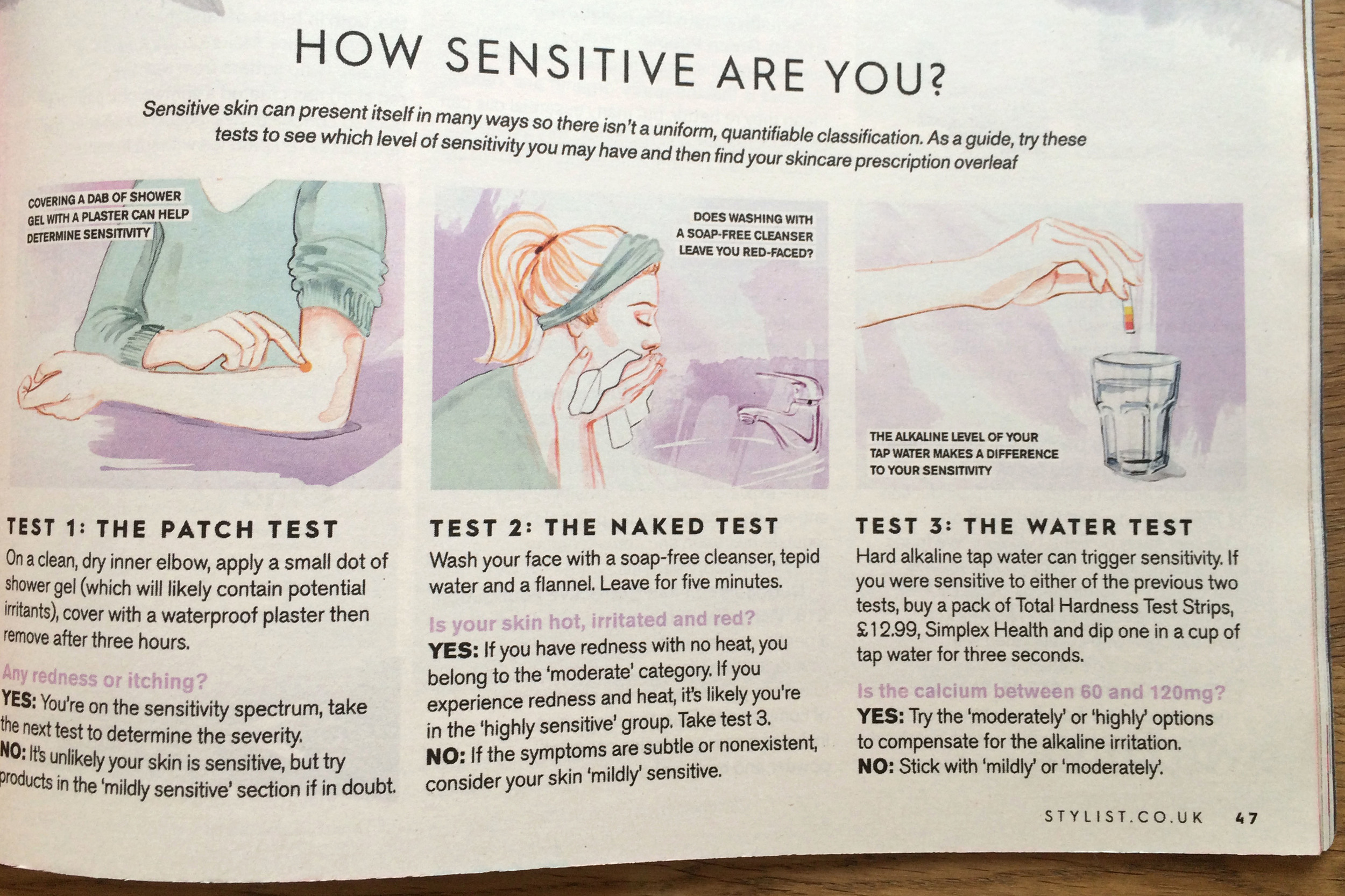 Willa Gebbie Illustration for Stylist Magazine. Watercolour, fashion and beauty illustration.