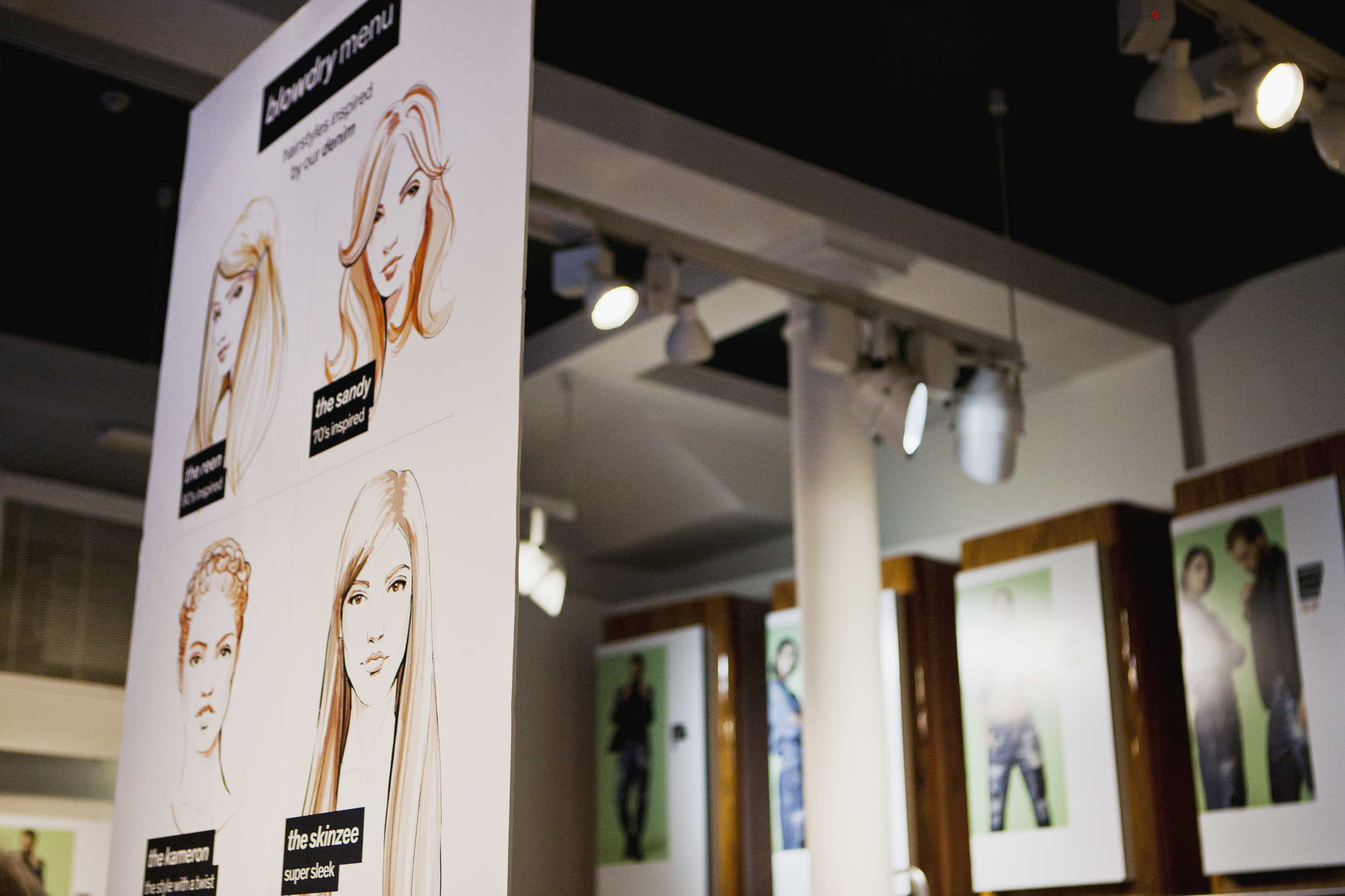 Willa Gebbie Fashion Illustrations for Diesel In-store Event Glasgow