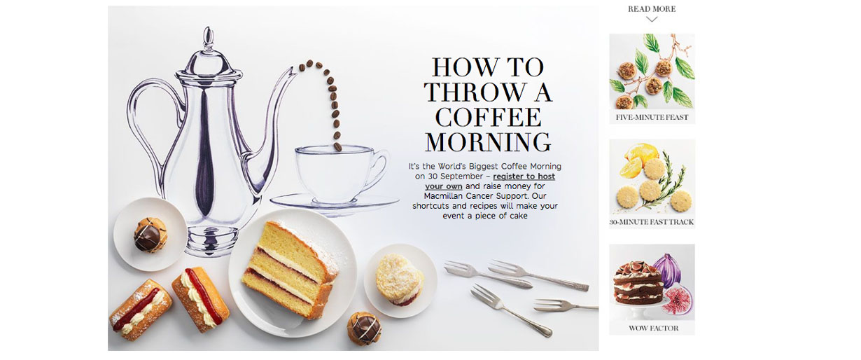 Illustration and photography collaboration by Willa Gebbie for M&S