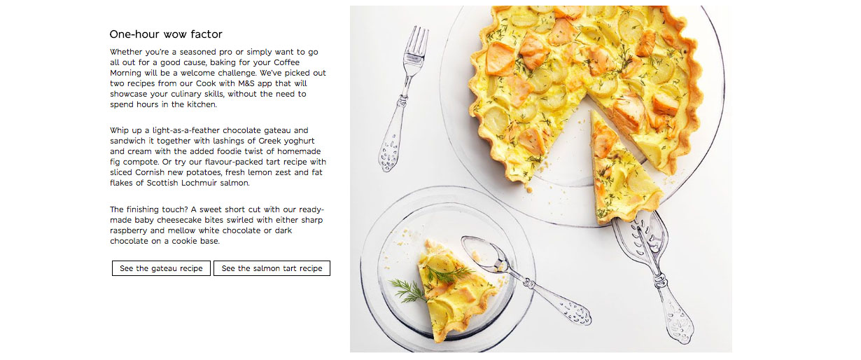 Illustration and photography collaboration by Willa Gebbie for M&S