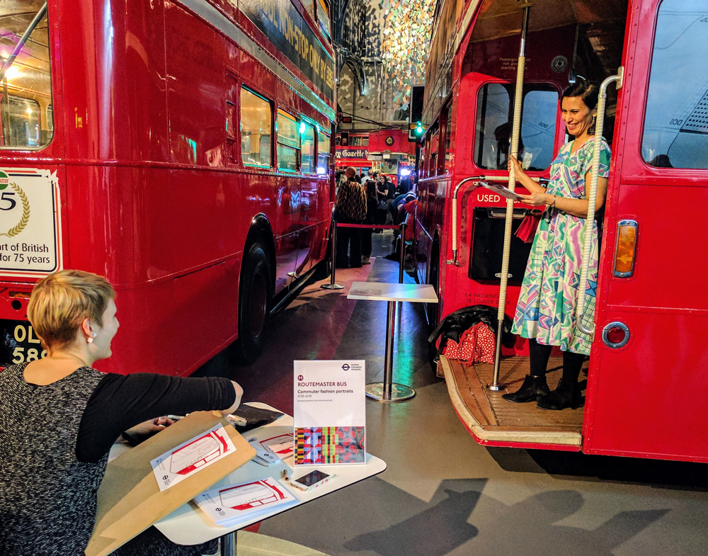 Willa Gebbie Live Fashion Illustration London Transport Museum