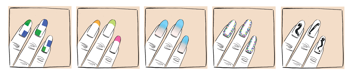 beauty nails illustration linework willa gebbie