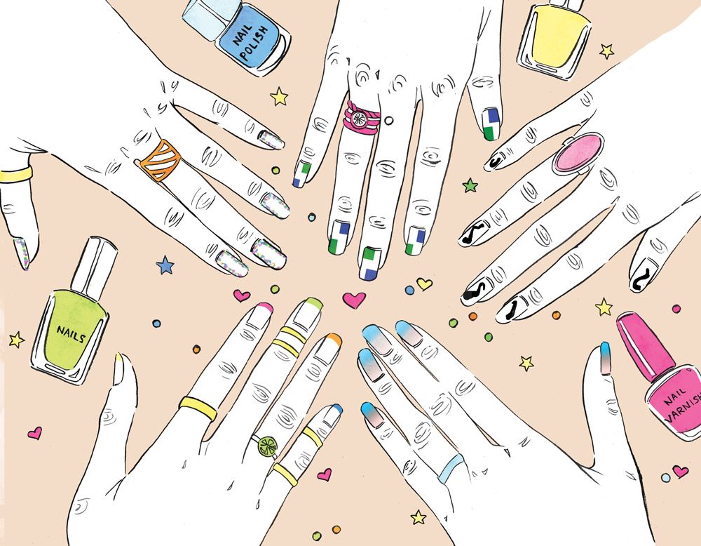 beauty nails illustration linework willa gebbie