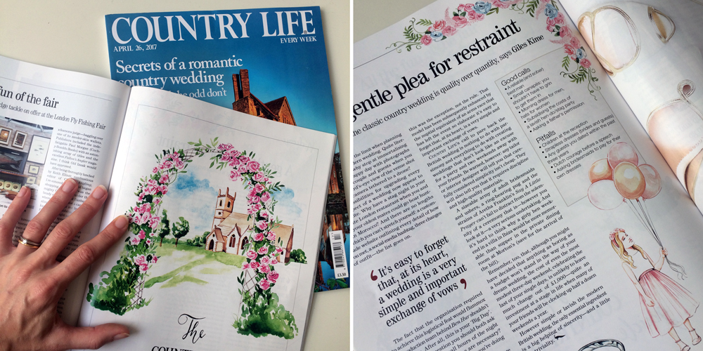 Illustrations for Country Life Magazine's wedding supplement