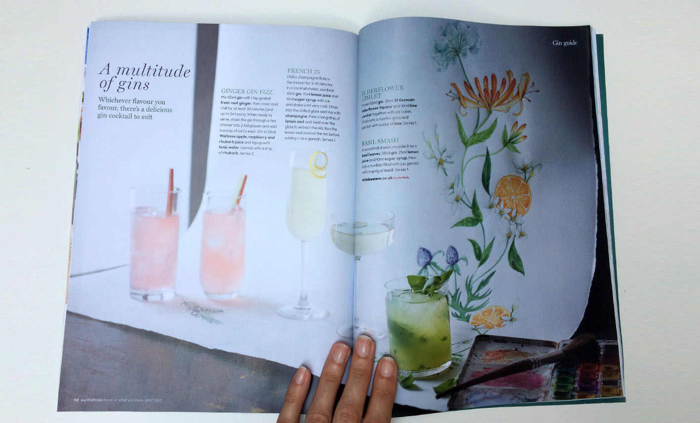 Food Illustrations commissioned by Waitrose magazine