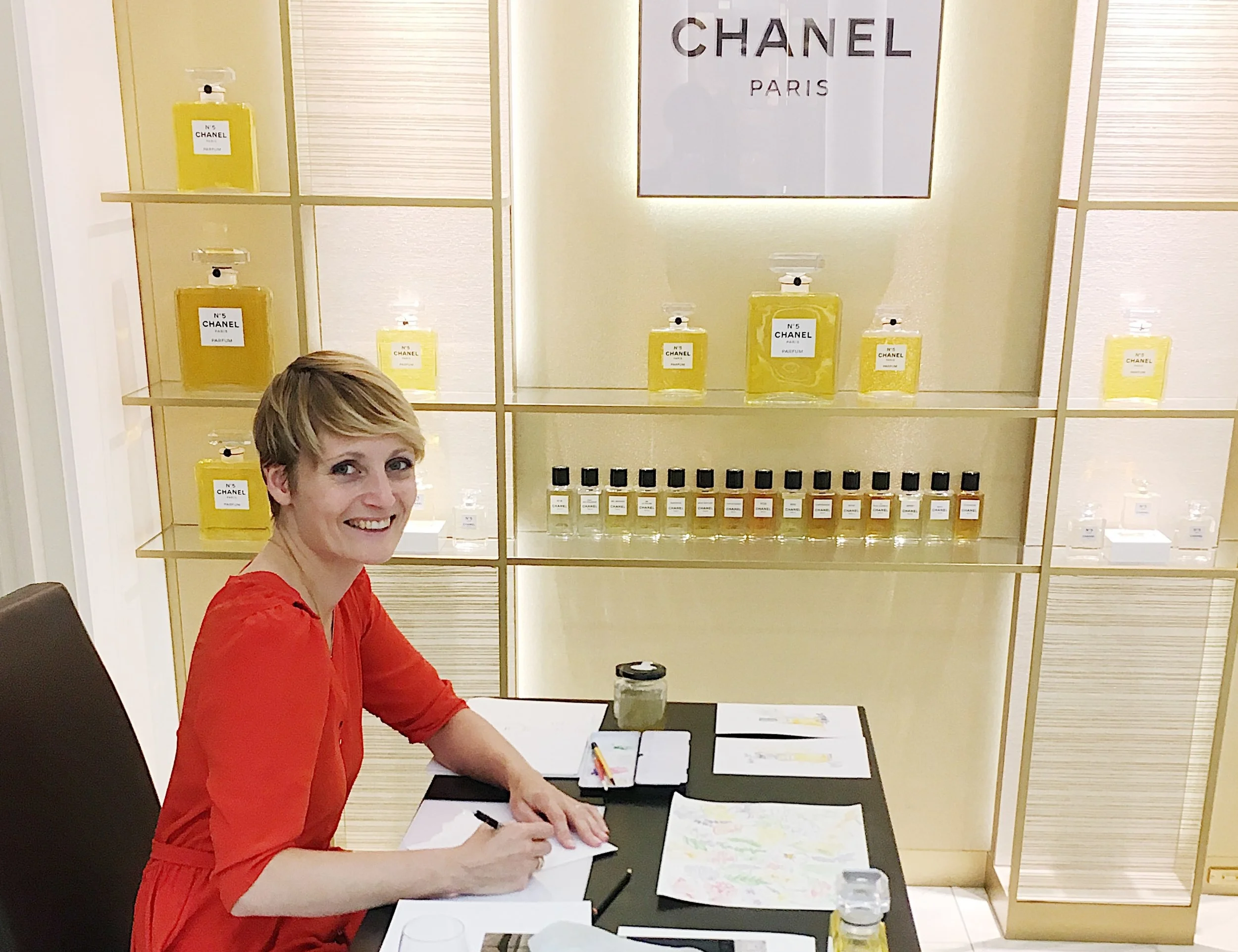 Perfume Illustrations for Chanel at Harrods