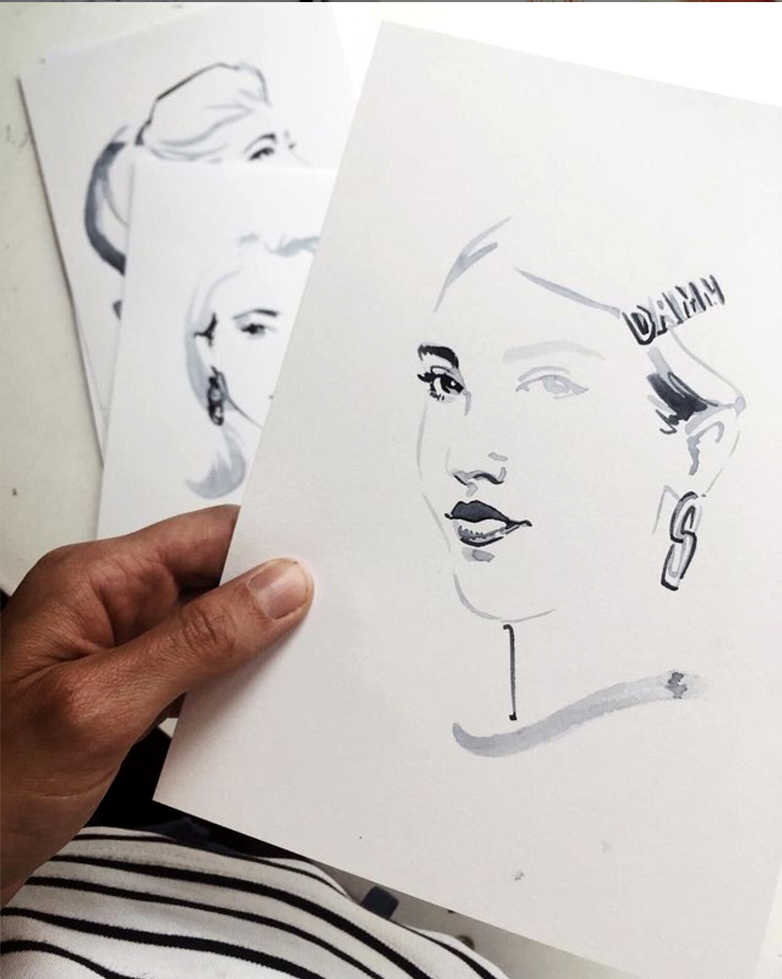 Willa Gebbie live illustrator London - quick fashion portraits and live illustration (Copy)