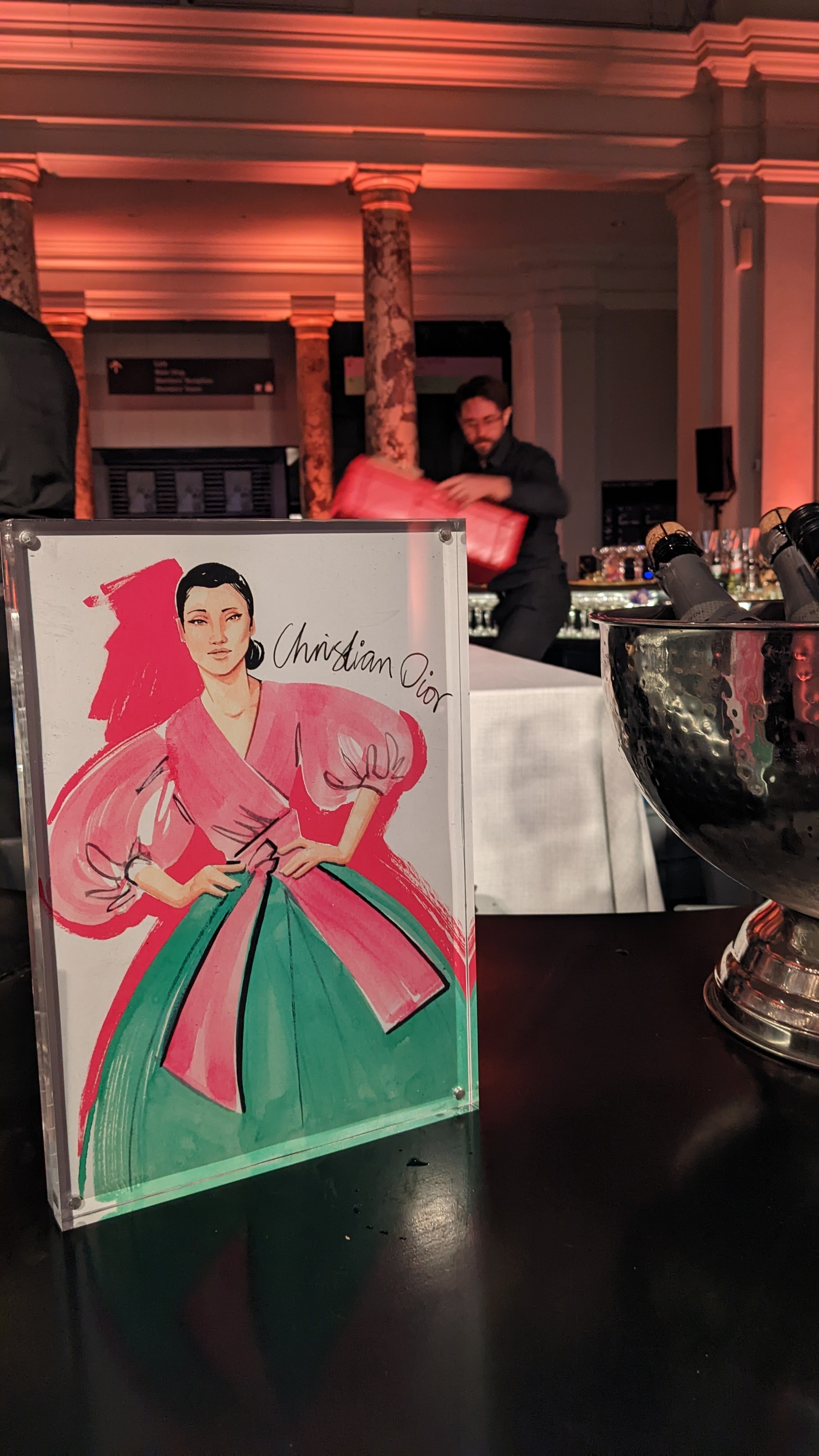 Fashion illustrations at Sky's Kingdom of Dreams event at V&amp;A