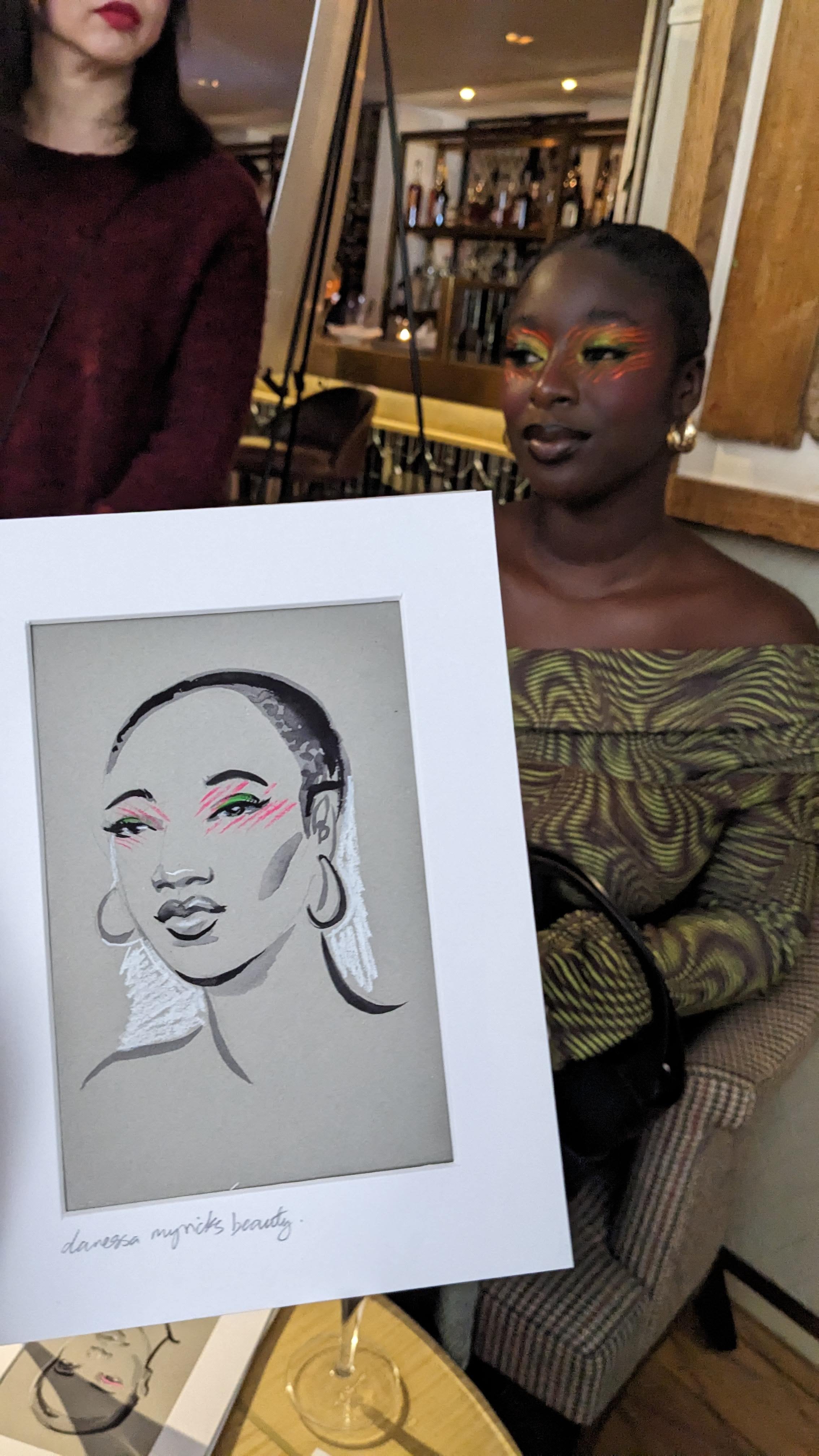 live illustration beauty portrait London Willa Gebbie