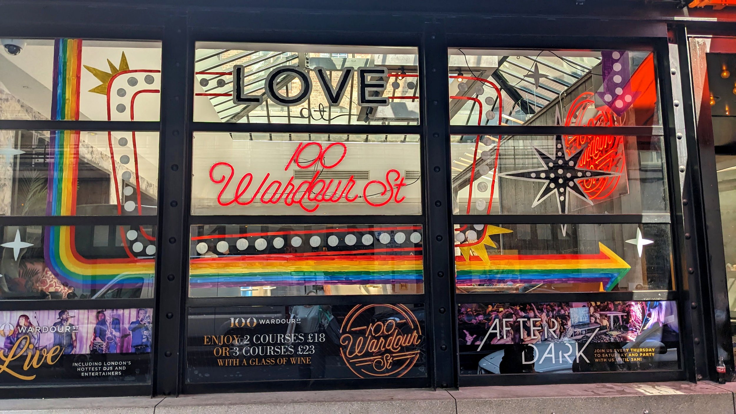 window painting for pride by Willa Gebbie