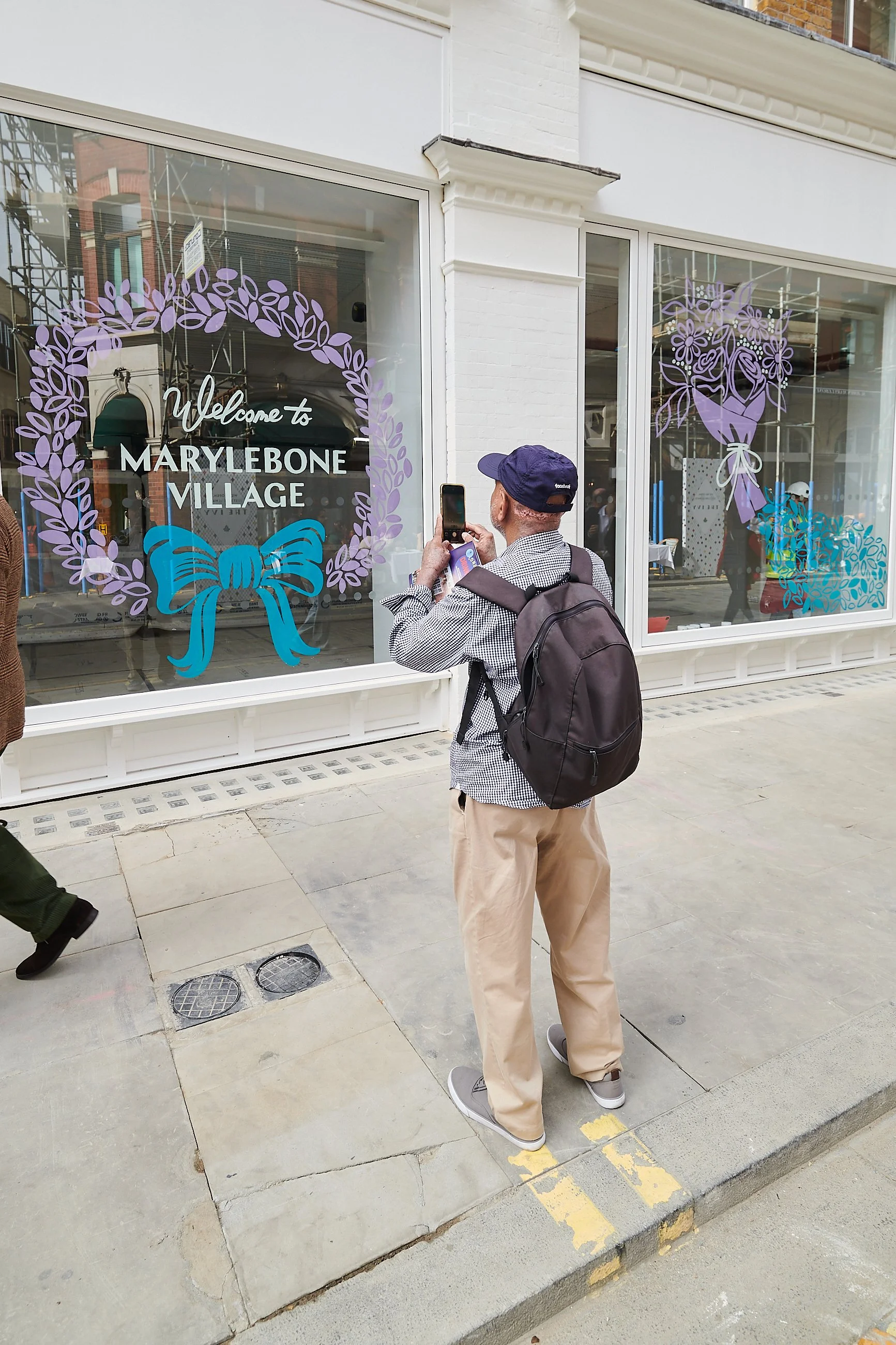 Window painting at Marylebone Village by Willa Gebbie