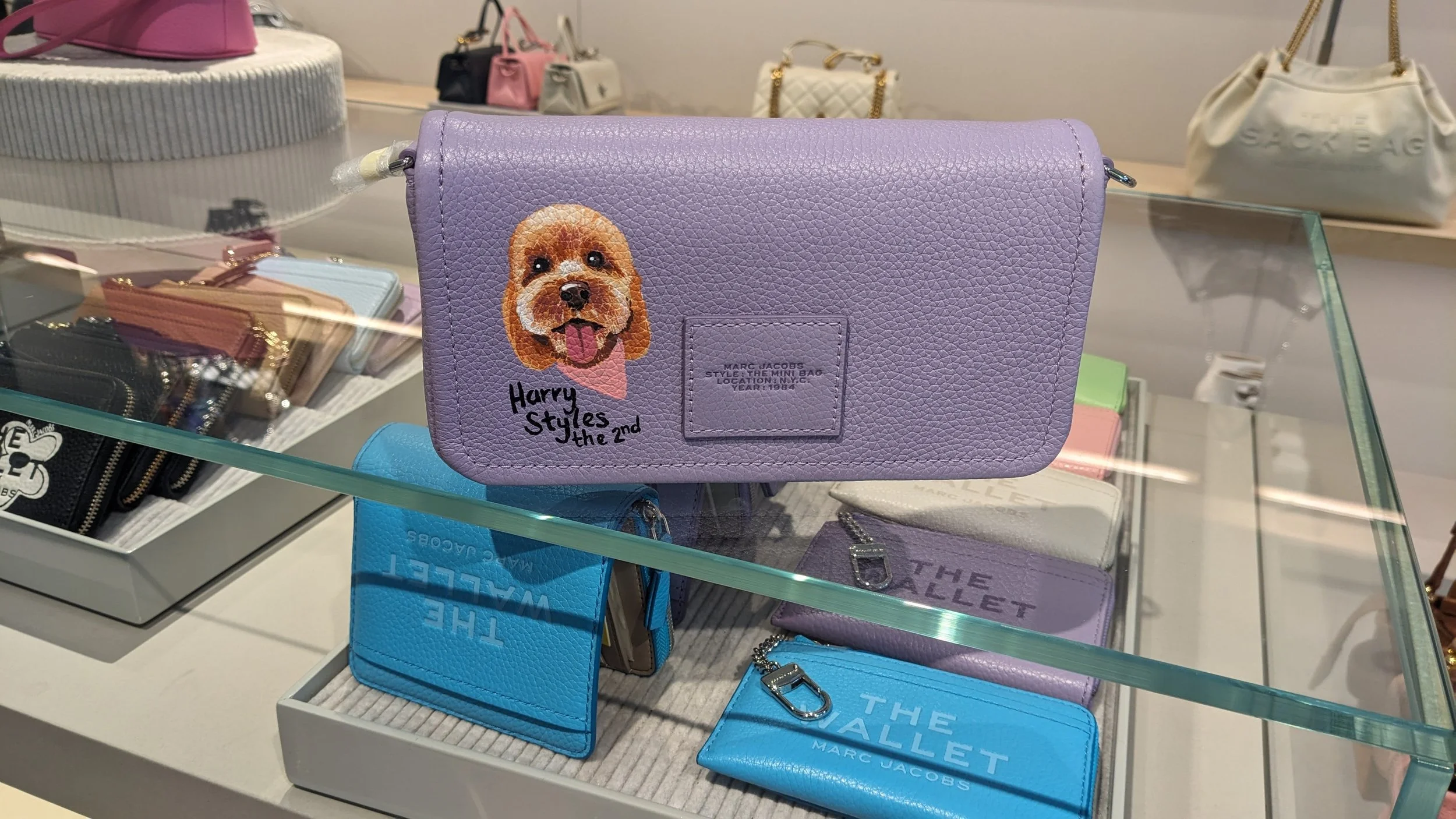  Leather painting for Marc Jacobs London | Personalisation illustration 