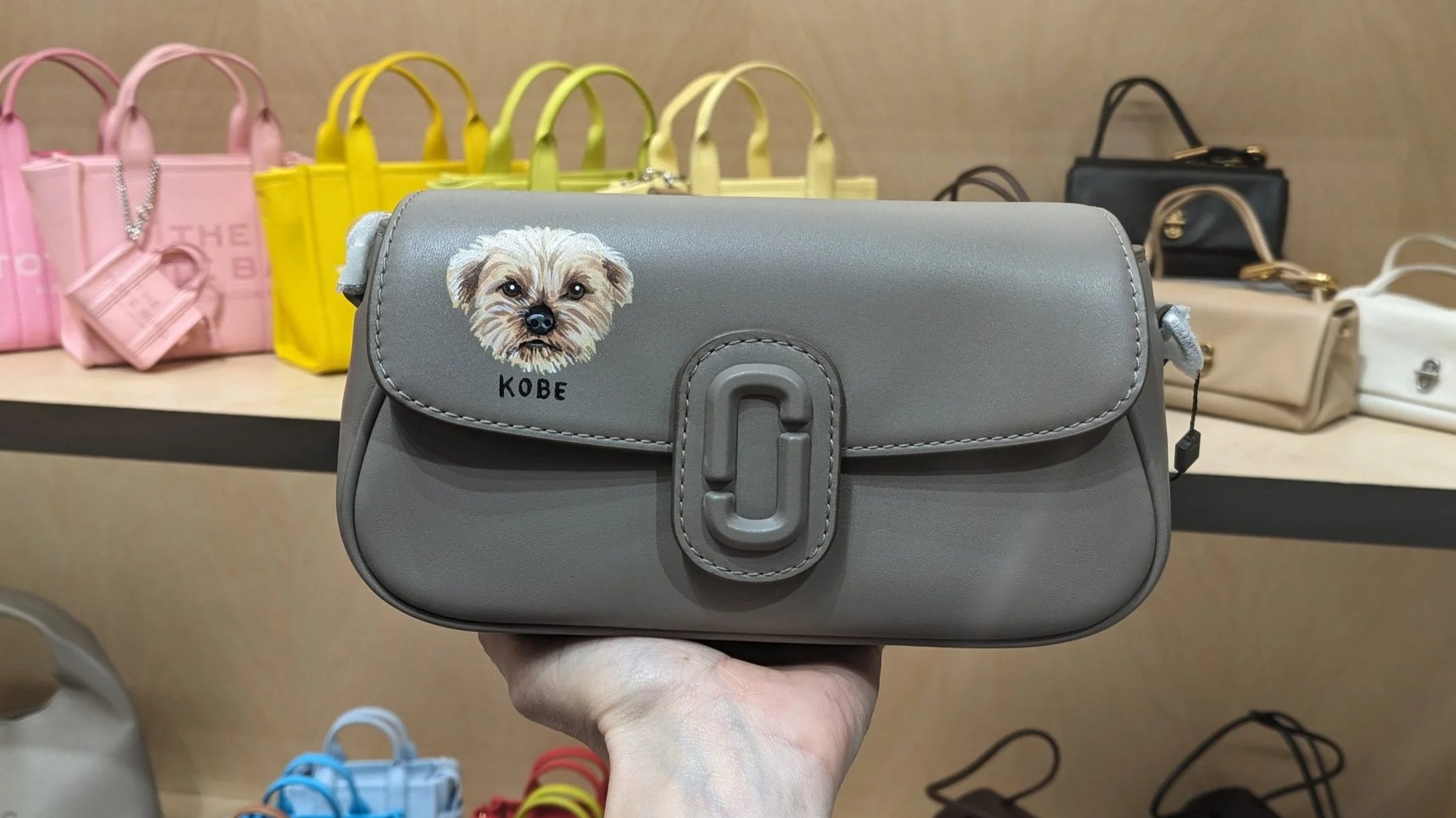 Leather painting - pet portraits for Marc Jacobs