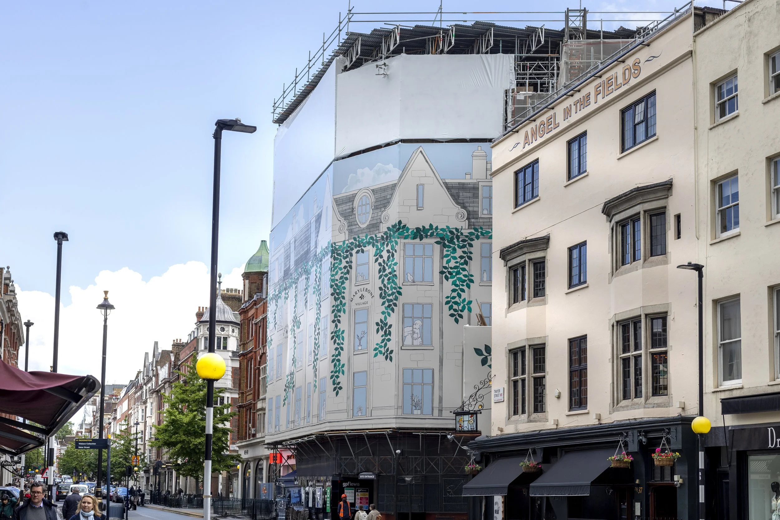 hoarding artwork for 1 Marylebone High Street