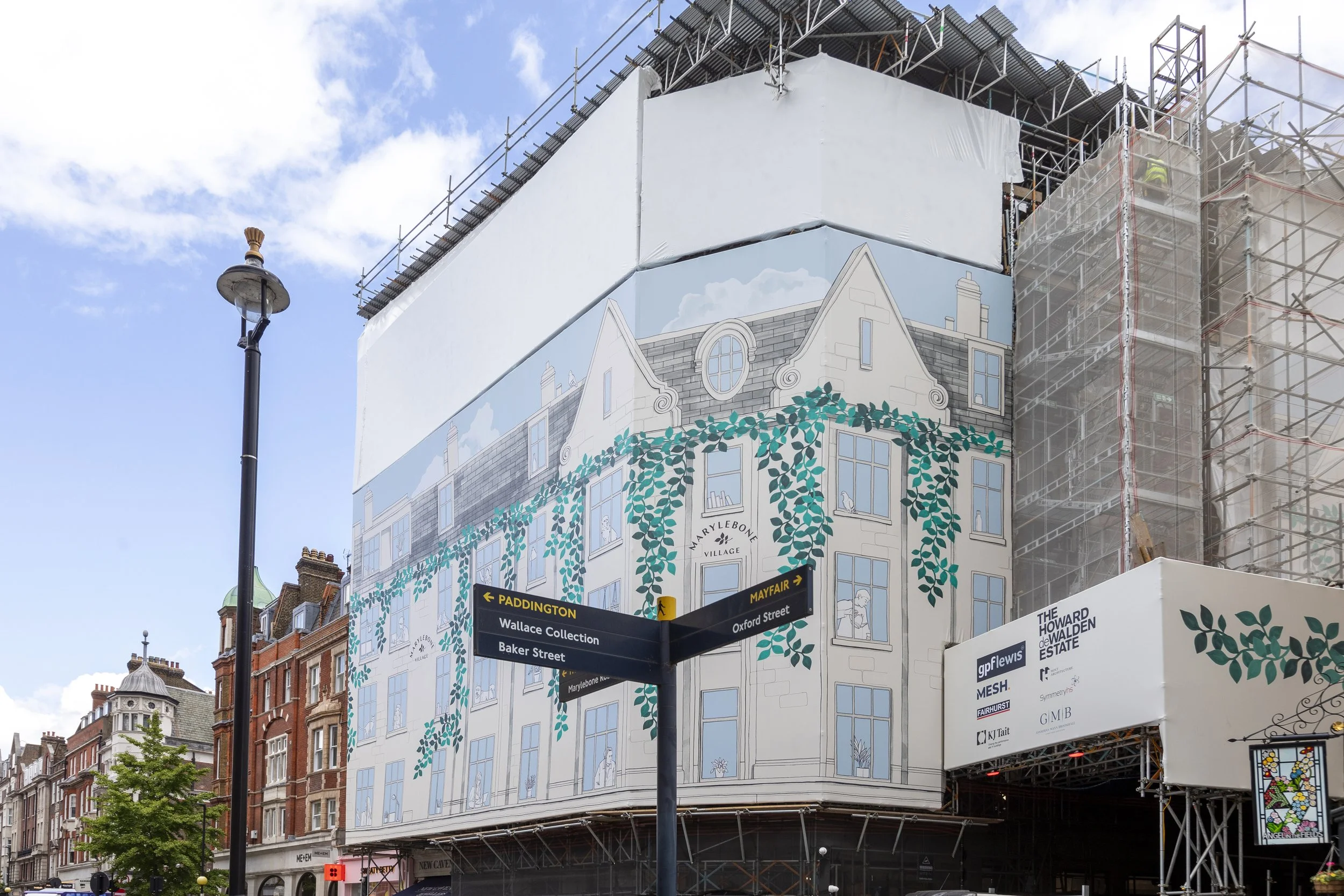 hoarding artwork for 1 Marylebone High Street