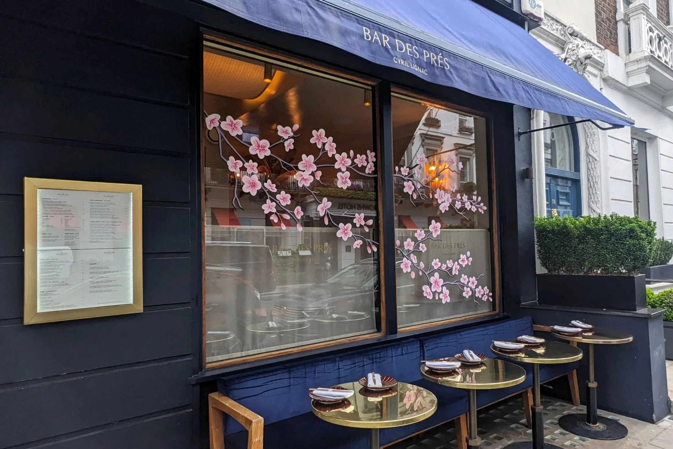 Painting Blossom for Bar Des Prés, Mayfair