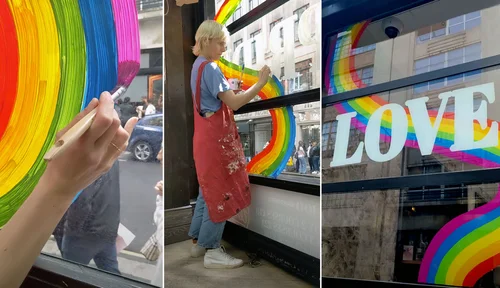 Pride window for 100 Wardour Street — Willa Gebbie | Watercolour Food ...