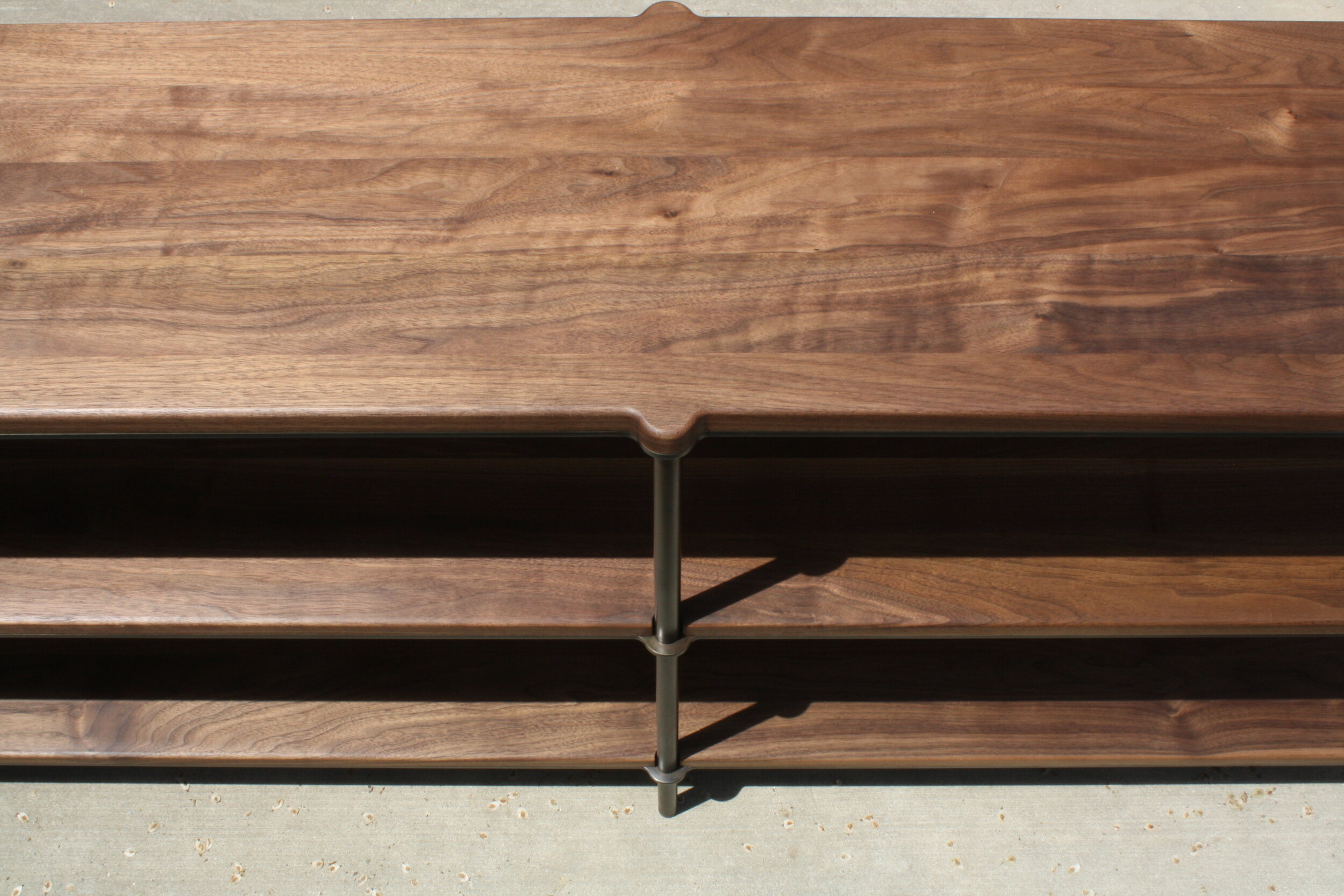 mezzo console table and shelving