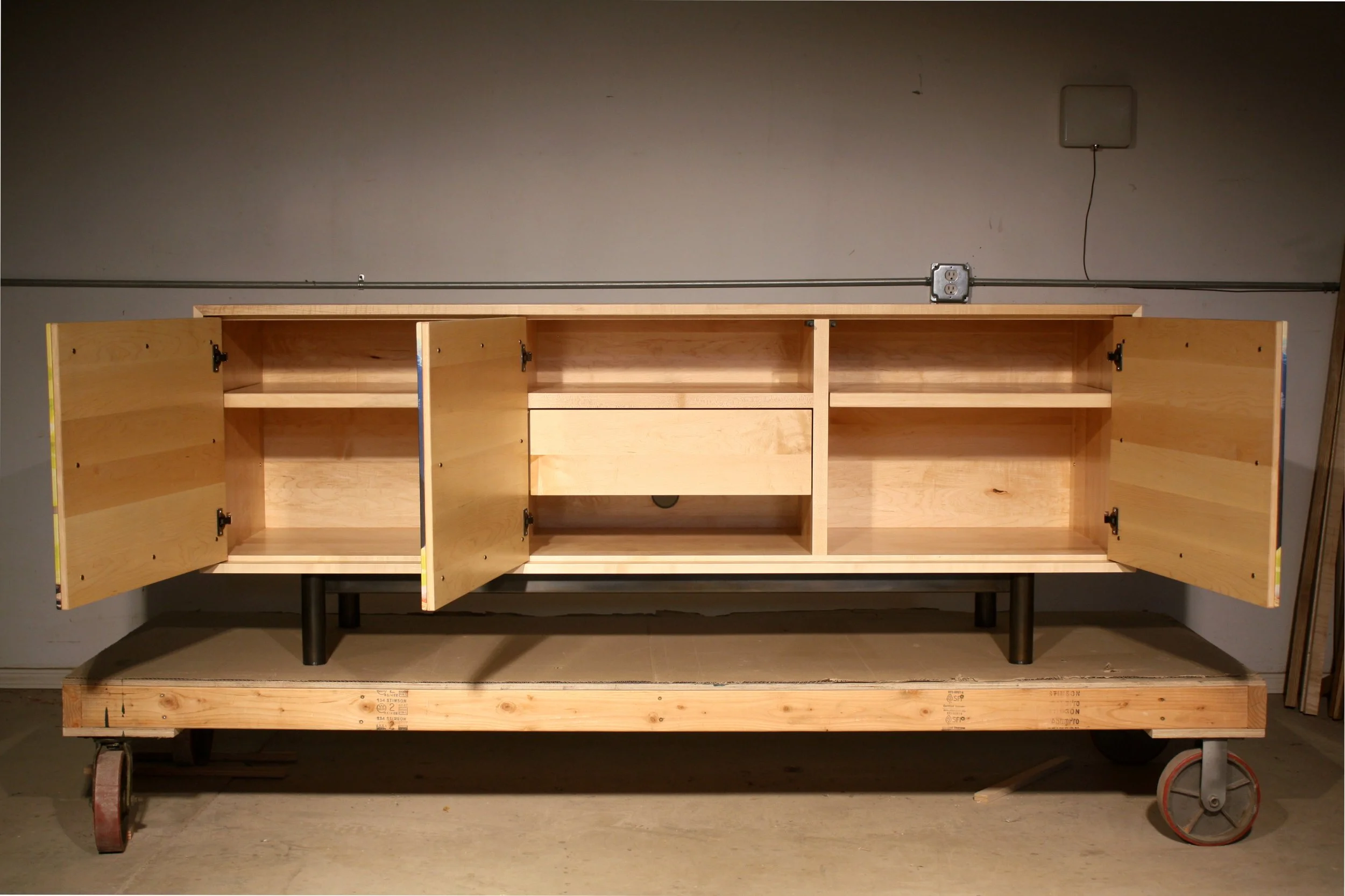 TILDE Credenza front all doors open.JPG