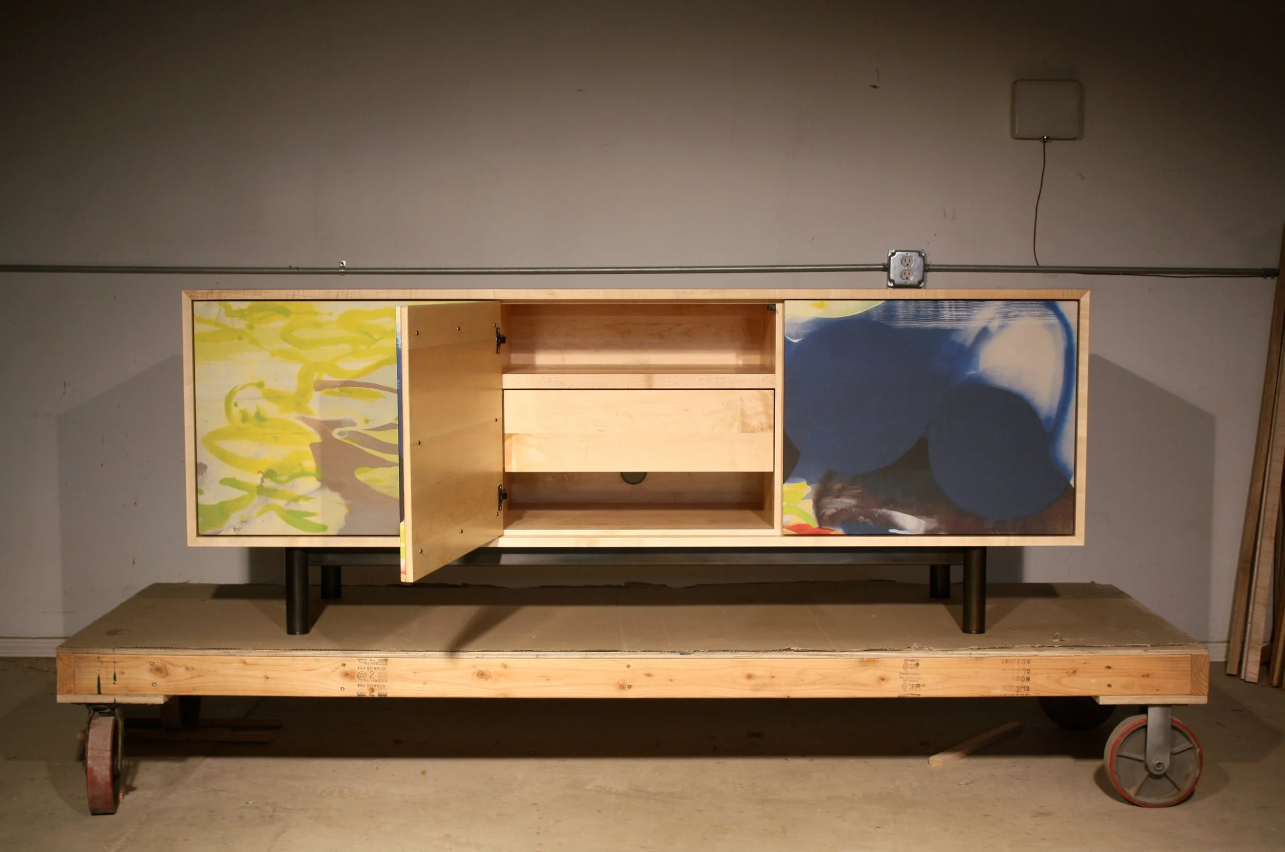 TILDE Credenza front mid door open.JPG