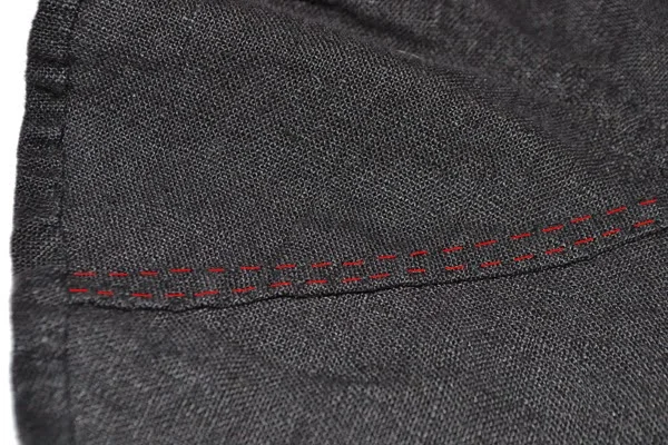 I used running stitches for the seams (outlined in red for visibility).