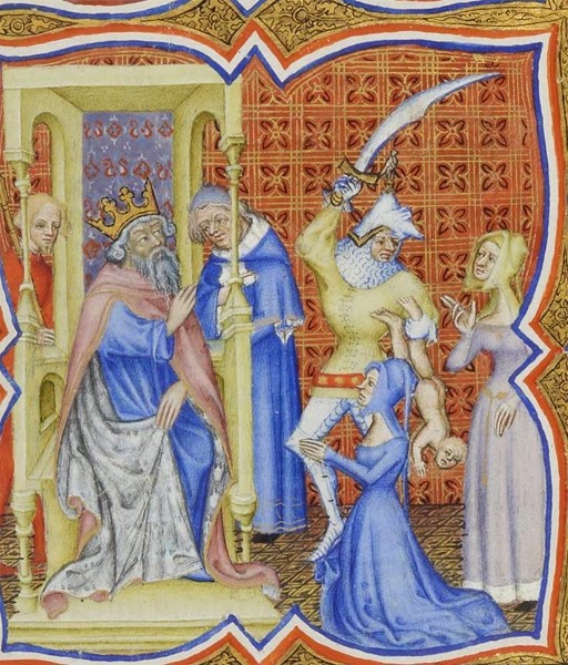 Detail of Bible Historiale de Jean de Berry, folio 290r. 