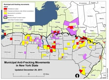 Heavy Industrial Use Zoning Ordinance Ban Map, Helen and David Slottje, 2011