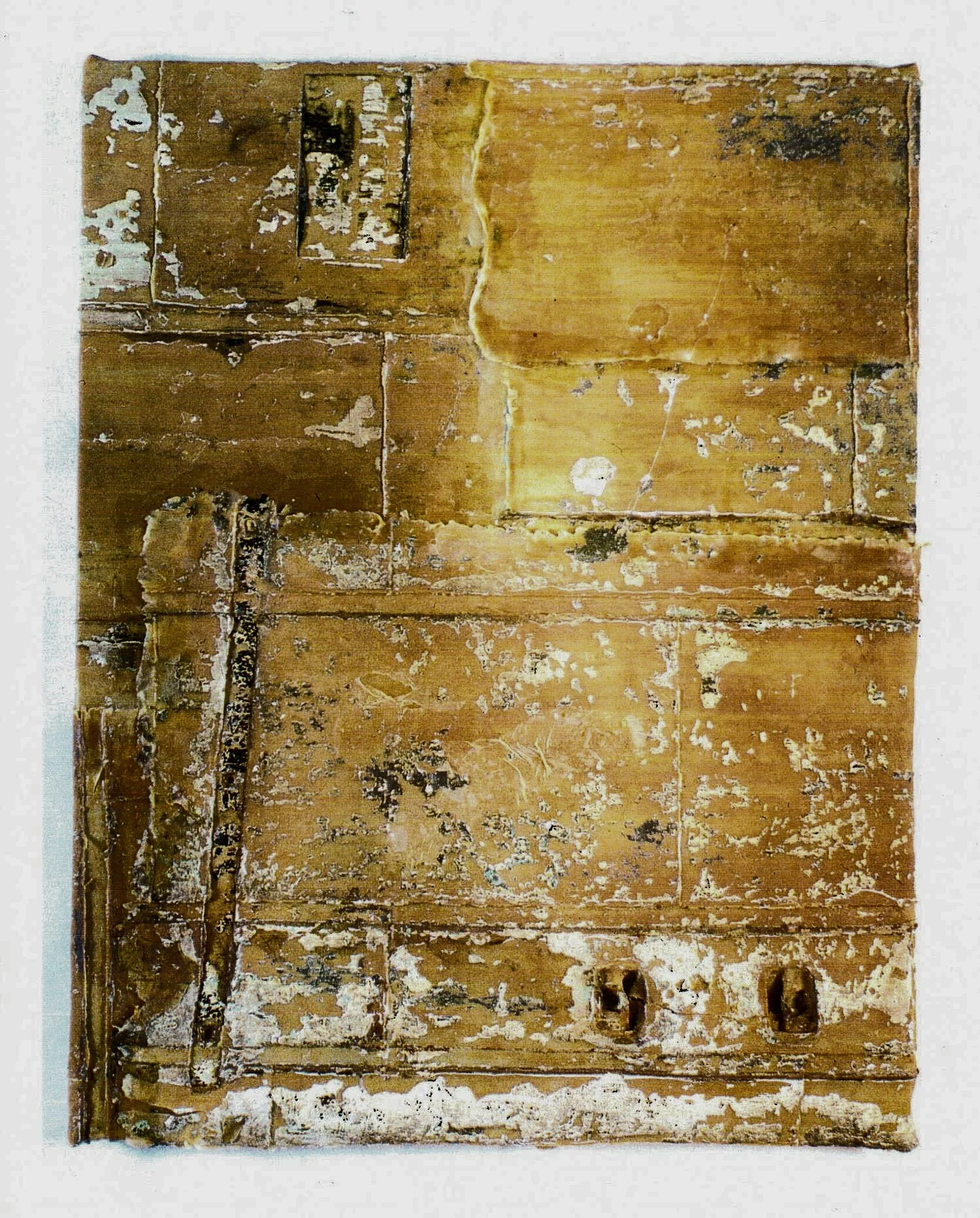 Andrea Reynosa, Lost and Found Exhibition, 1998, Firedoor #1, 1998, Latex, Firedoor debris, Oil on Linen
