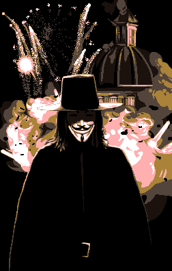 V for Vendetta poster in 6 colors