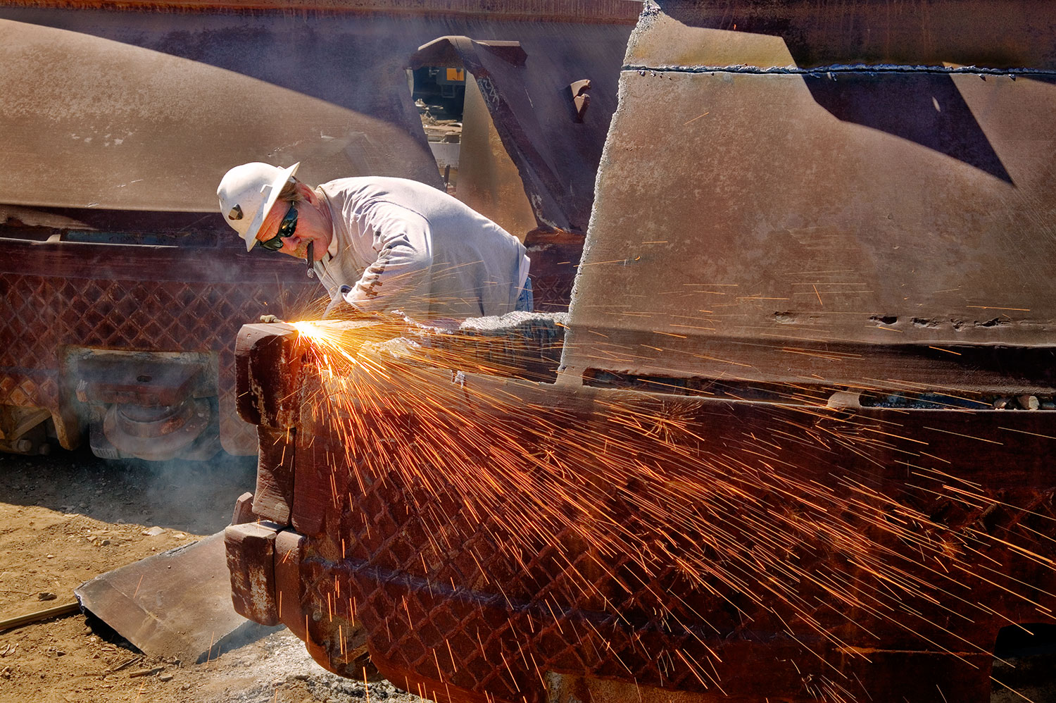 Welder with cigar