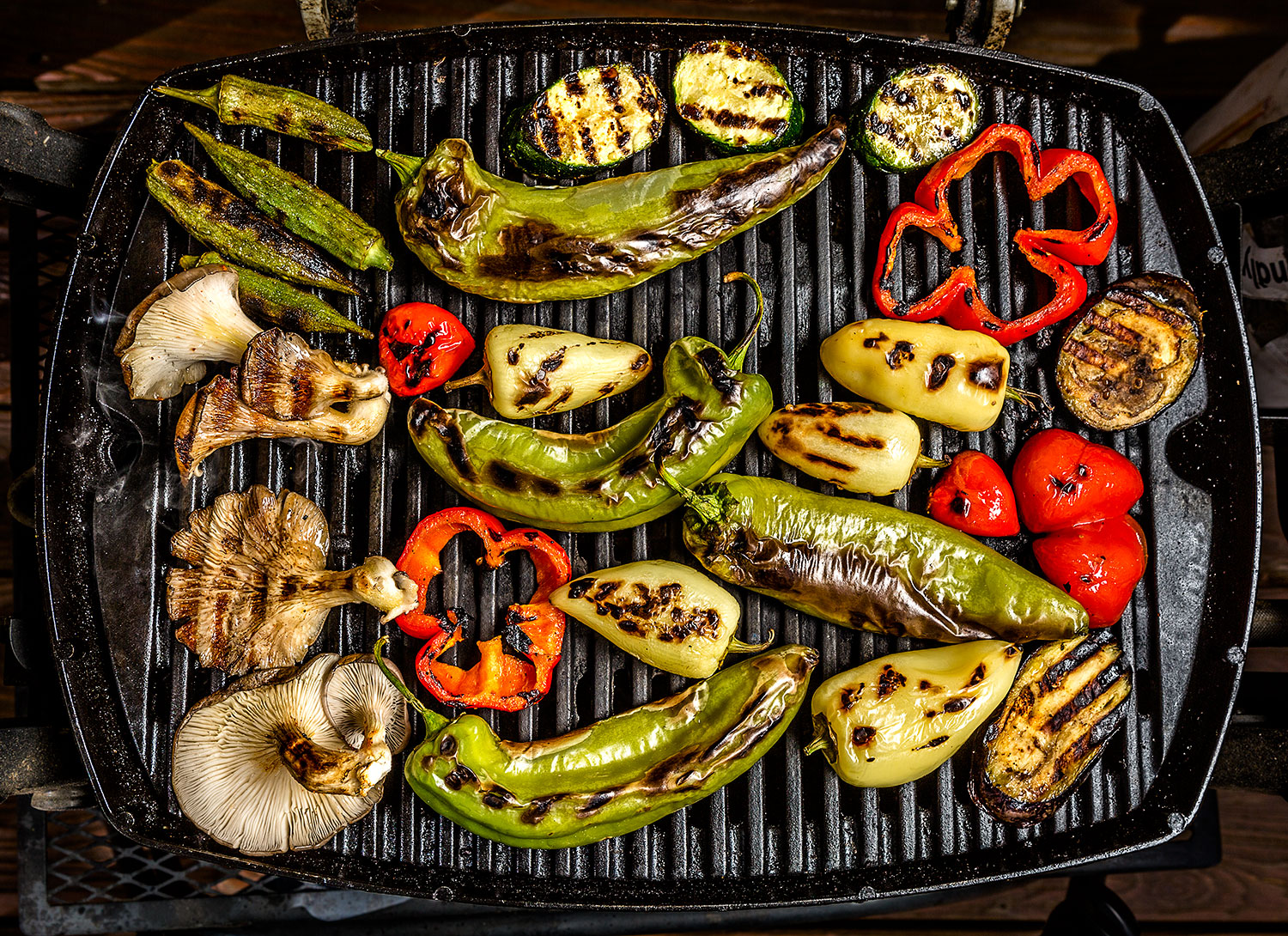 Barbecued vegetables