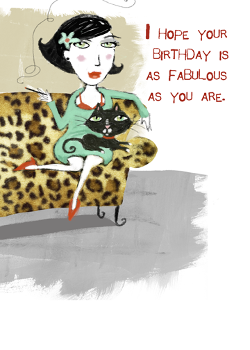 One of many 'Bodacious Broads' created by Debbie Tomassi for Design Design, agented by J'net Smith.