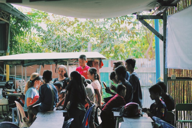 We loved reading with all of the children. They have great desires to learn English and do well in school. 