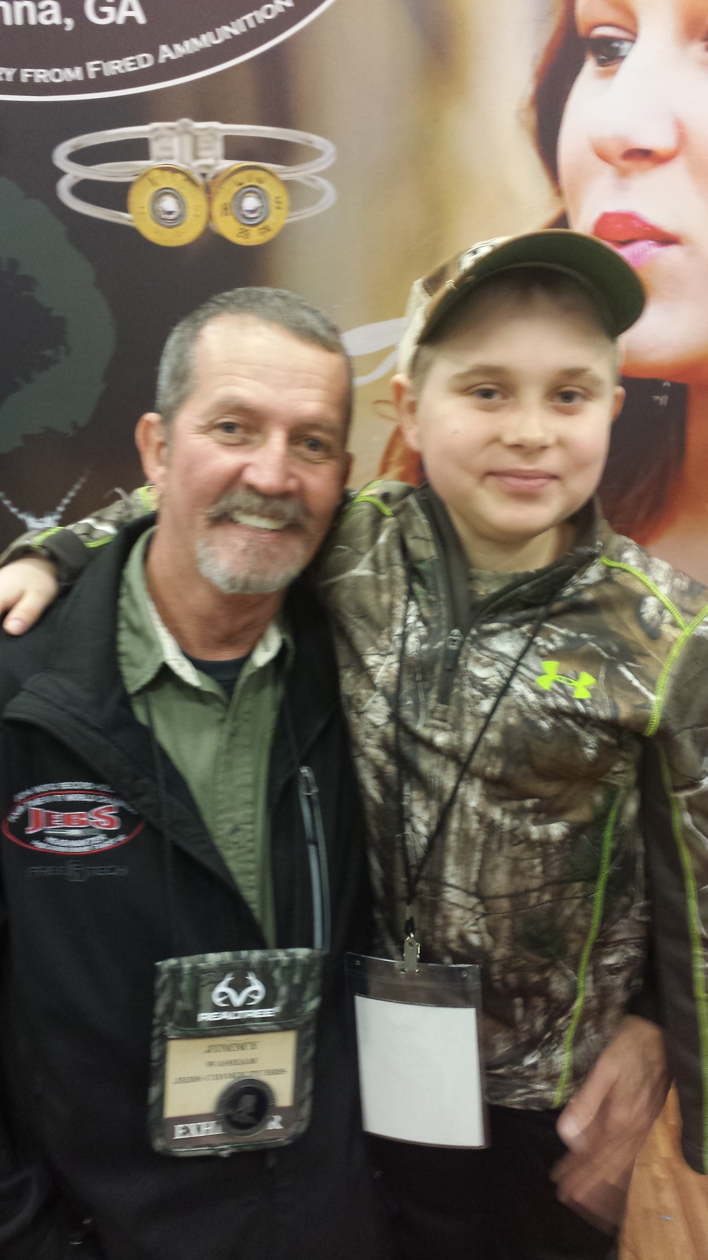Braedan and Jimmy Washam, CEO of Jebbs Choke Tube. Jimmy has acknowledged and assigned Braedan as an Official Pro Staff Member.