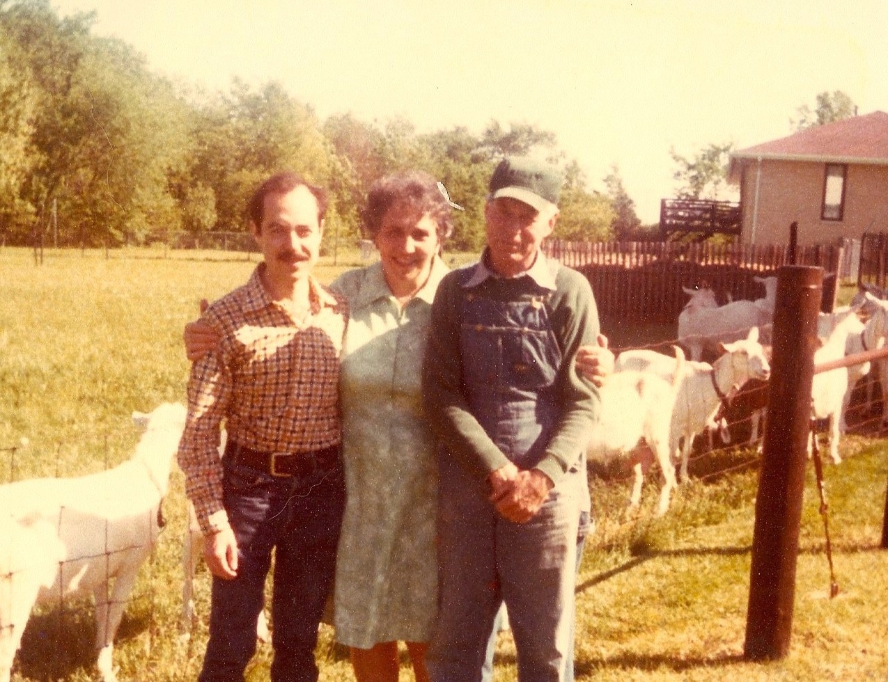  At a Goat Dairy Farm in Peoria Illinois, 1979. Working for the State of Illinois and the Federal Government as a Health Planner/Epidemiologist. 