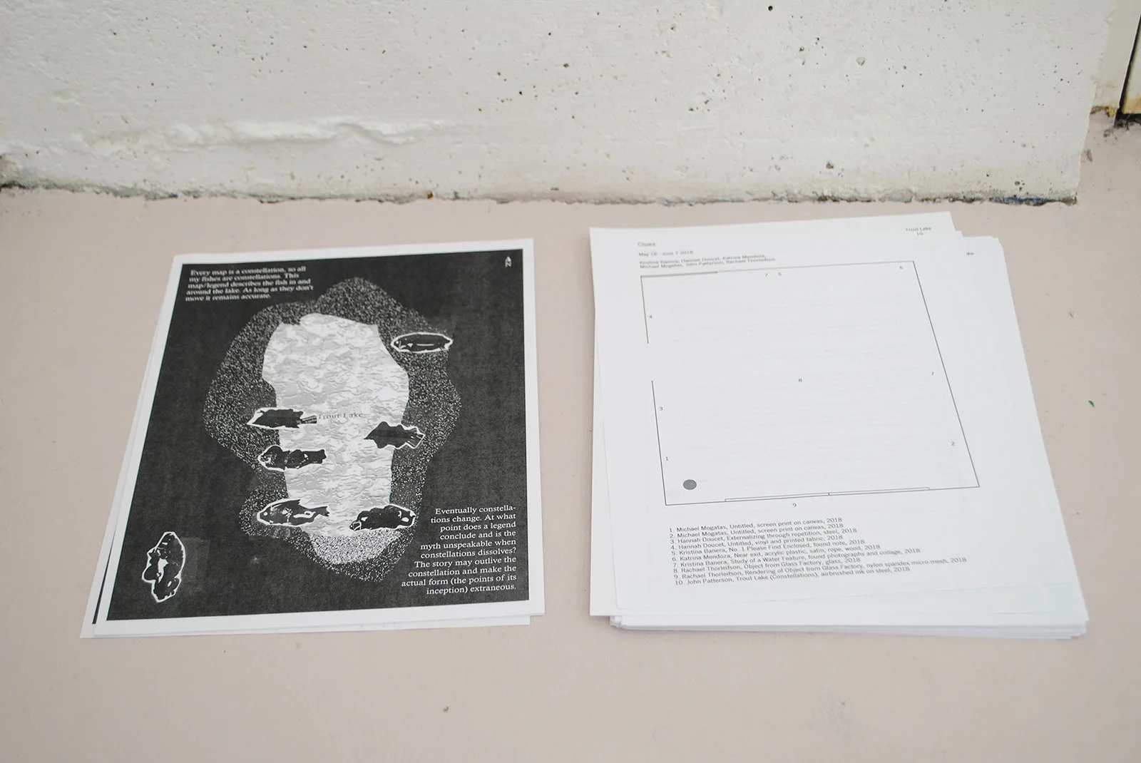 Installation shot of Clues at Duplex, Vancouver, BC; Image by Duplex.