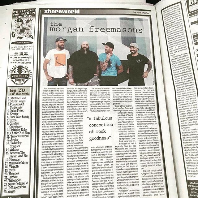 Congrats to the @themorganfreemasons for the sweet write up about their new record at @theaquarianweekly ! "There's a blurb about me in there. A blurb?! Youre a blurb check out the cover idiot" #exeterrecordings #rocknroll #recordingstudio#recording #audio #music #musician #musicians#studiolife #rock #drums #singer #guitar #bands#indierock #drummer #guitarist #amps #bassist#artist #musicislife #sound #percussion #indierock#oldschool #pop #life #art #punkrock #microphone