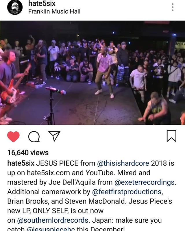 Thanks to @hate5six and @abefroman_tskoc for letting me a little bit part of the scene I used to be so involved in. I havent played a show since with resistance over ten years ago so it always feels good to be apart of these. &quot;Kick that shit boy