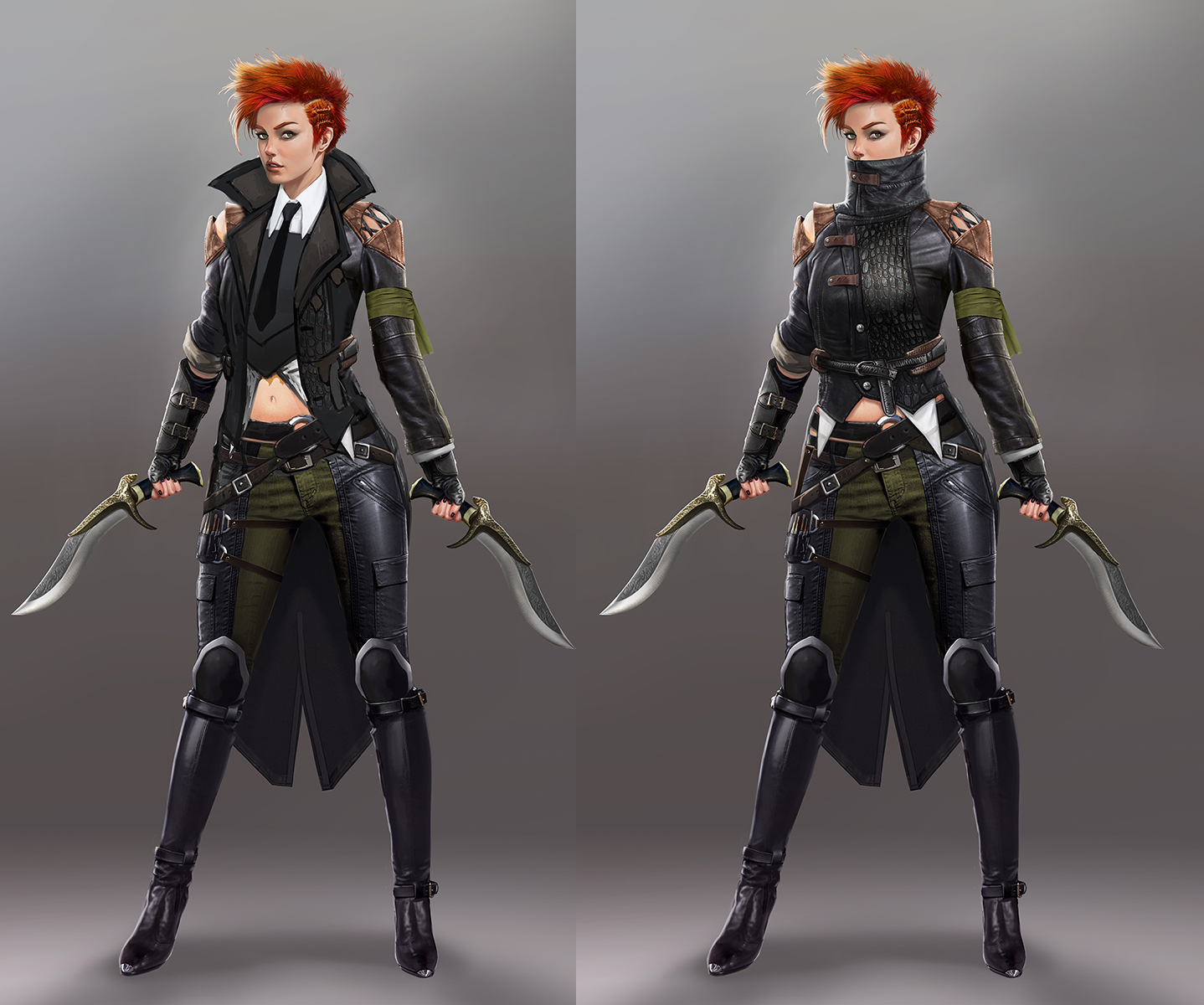 Art by Efrem Palacios. Another update of a classic FF job-type, this character is a 'Thief'.
